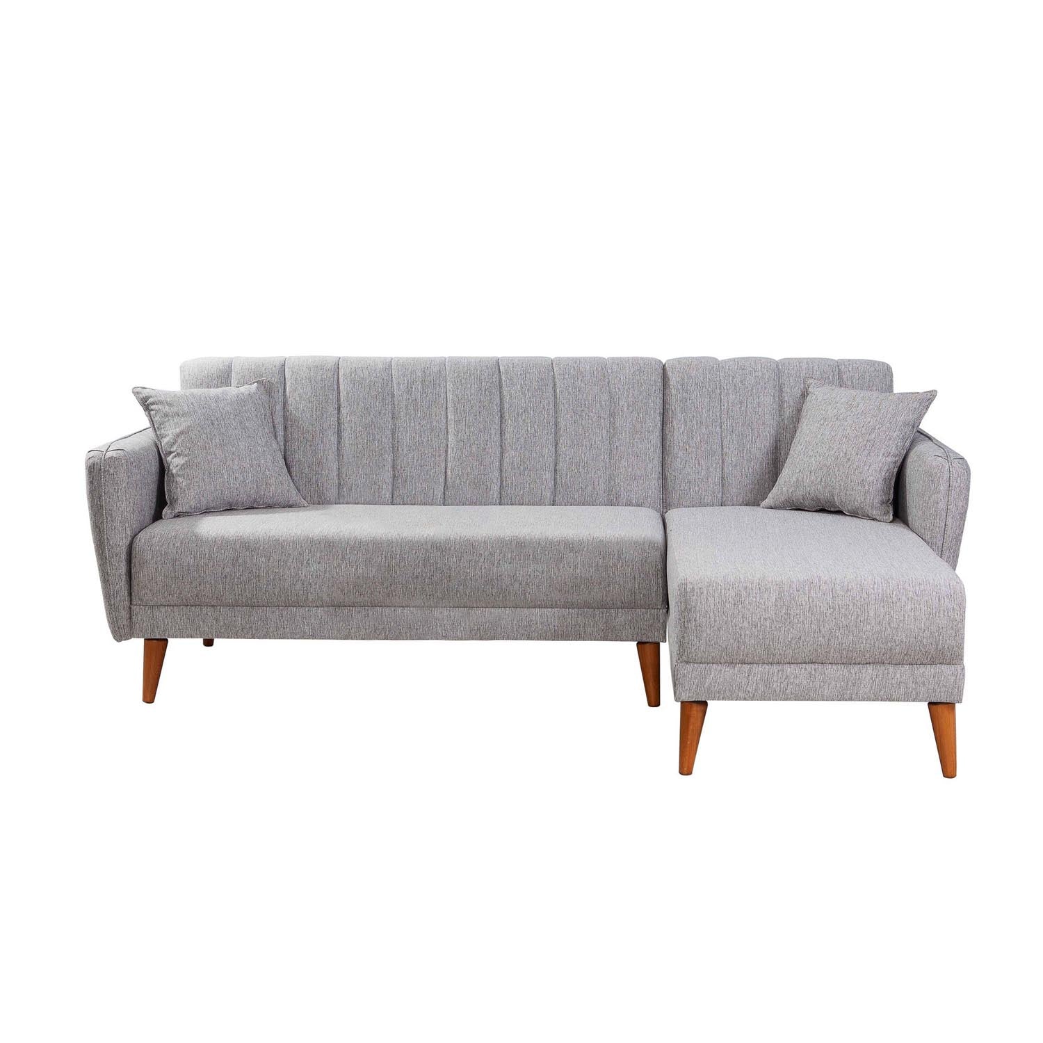 Aqua Corner Right - Grey in Grau präsentiert im Onlineshop von KAQTU Design AG. Bettsofa ist von Atelier Del Sofa