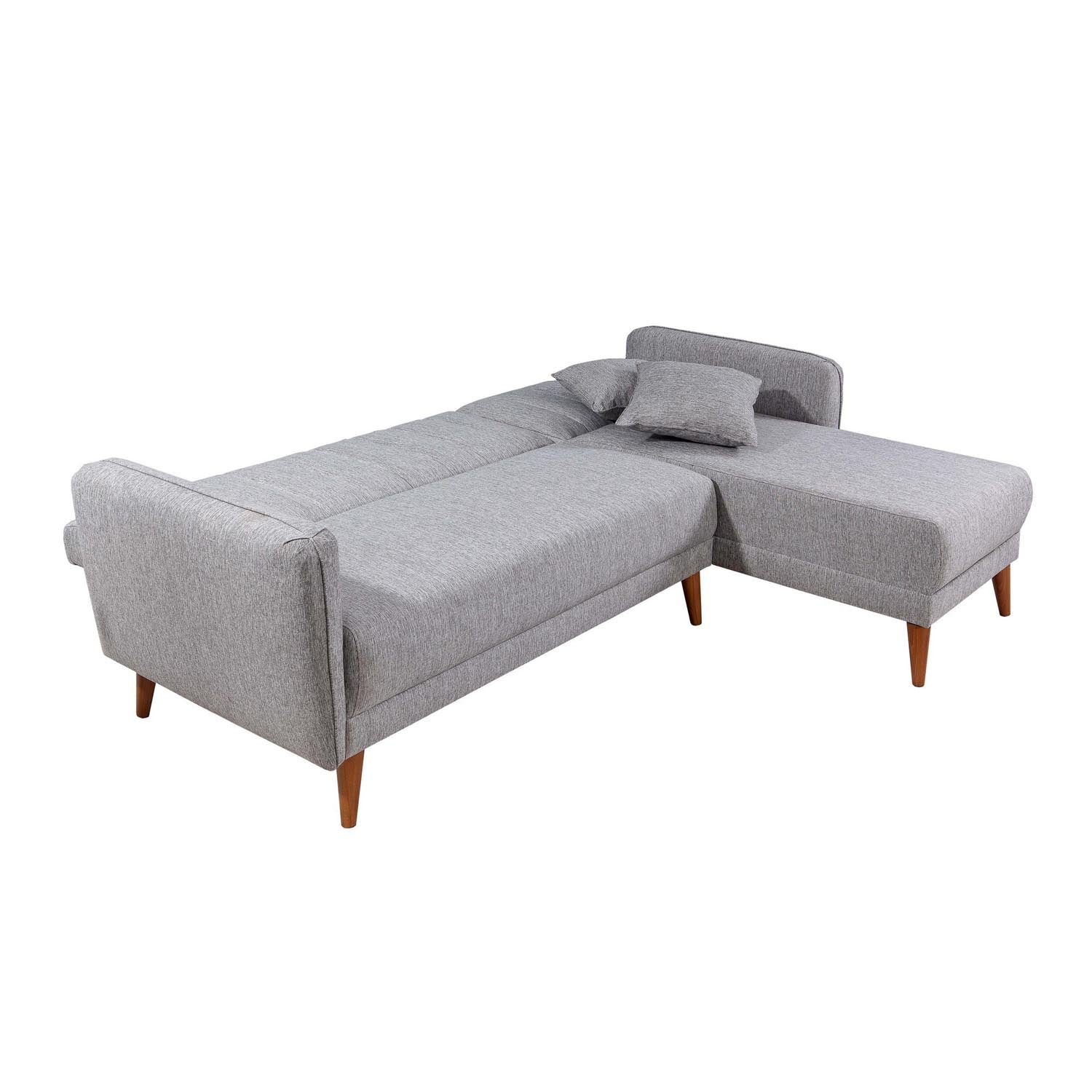Aqua Corner Right - Grey in Grau präsentiert im Onlineshop von KAQTU Design AG. Bettsofa ist von Atelier Del Sofa