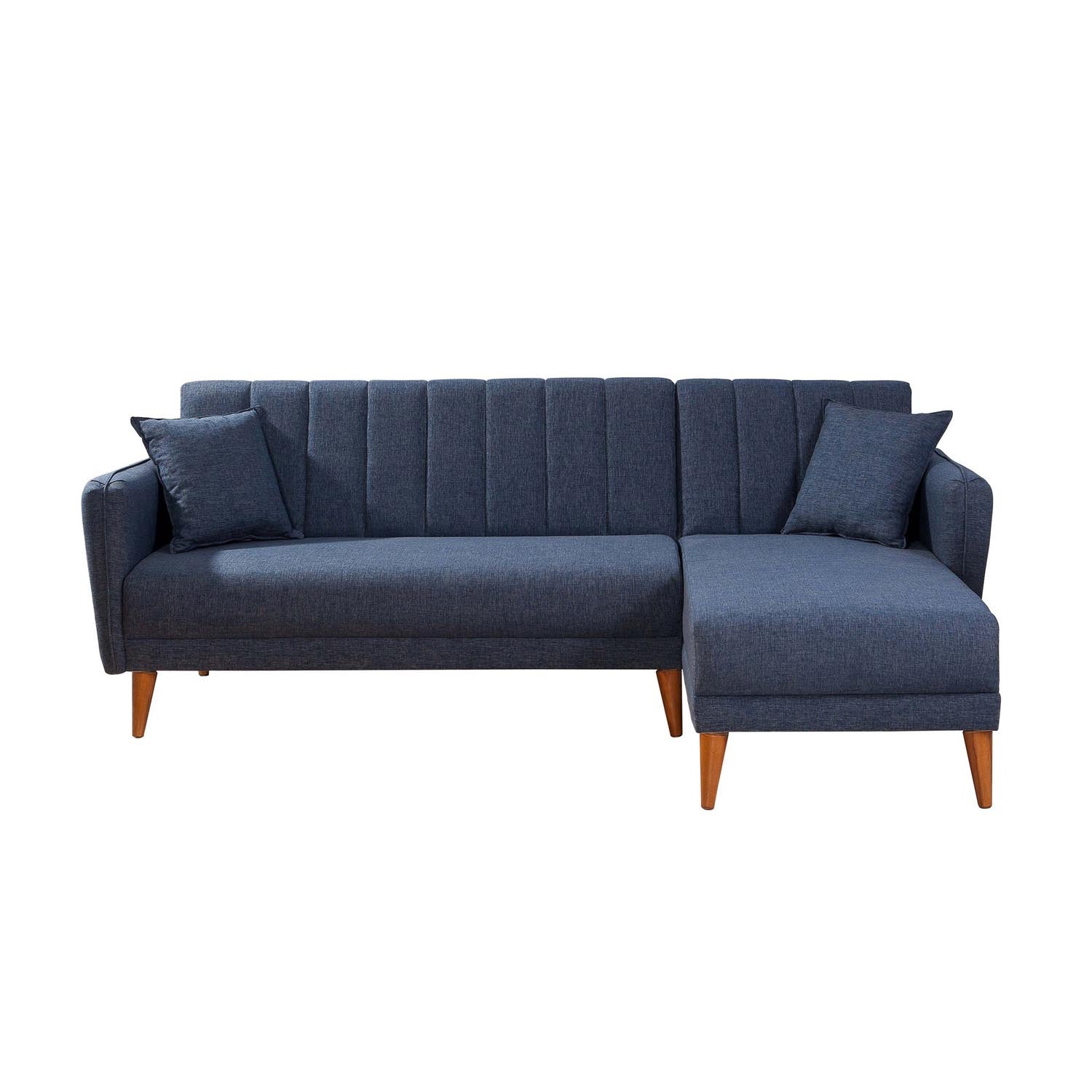 Aqua Corner Right - Dark Blue in Dunkelblau präsentiert im Onlineshop von KAQTU Design AG. Bettsofa ist von Atelier Del Sofa