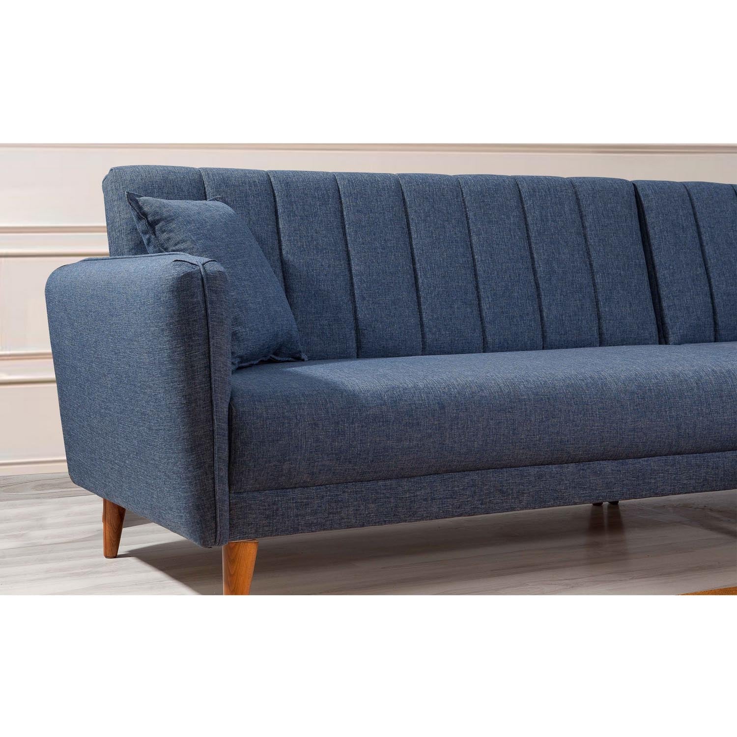 Aqua Corner Right - Dark Blue in Dunkelblau präsentiert im Onlineshop von KAQTU Design AG. Bettsofa ist von Atelier Del Sofa