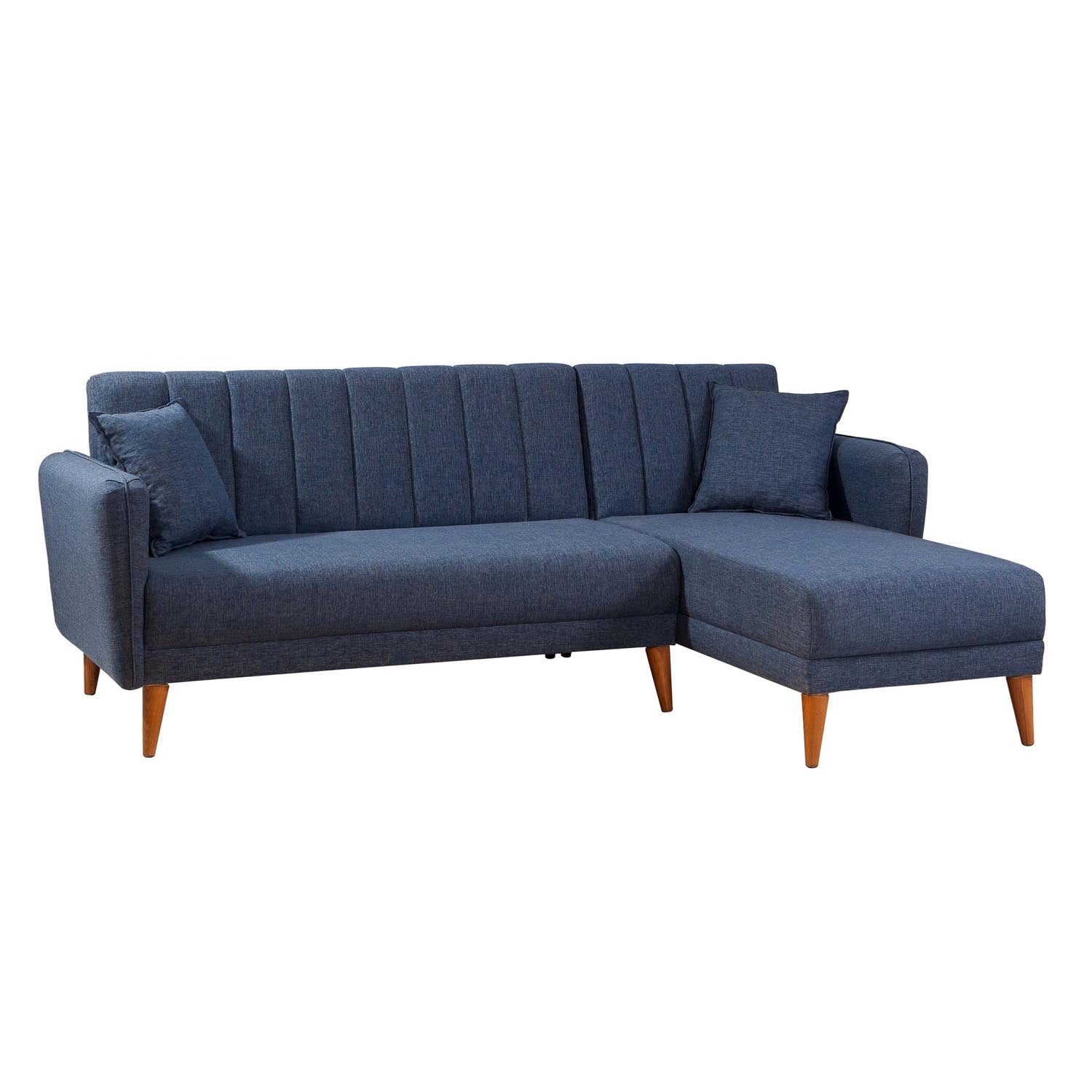 Aqua Corner Right - Dark Blue in Dunkelblau präsentiert im Onlineshop von KAQTU Design AG. Bettsofa ist von Atelier Del Sofa