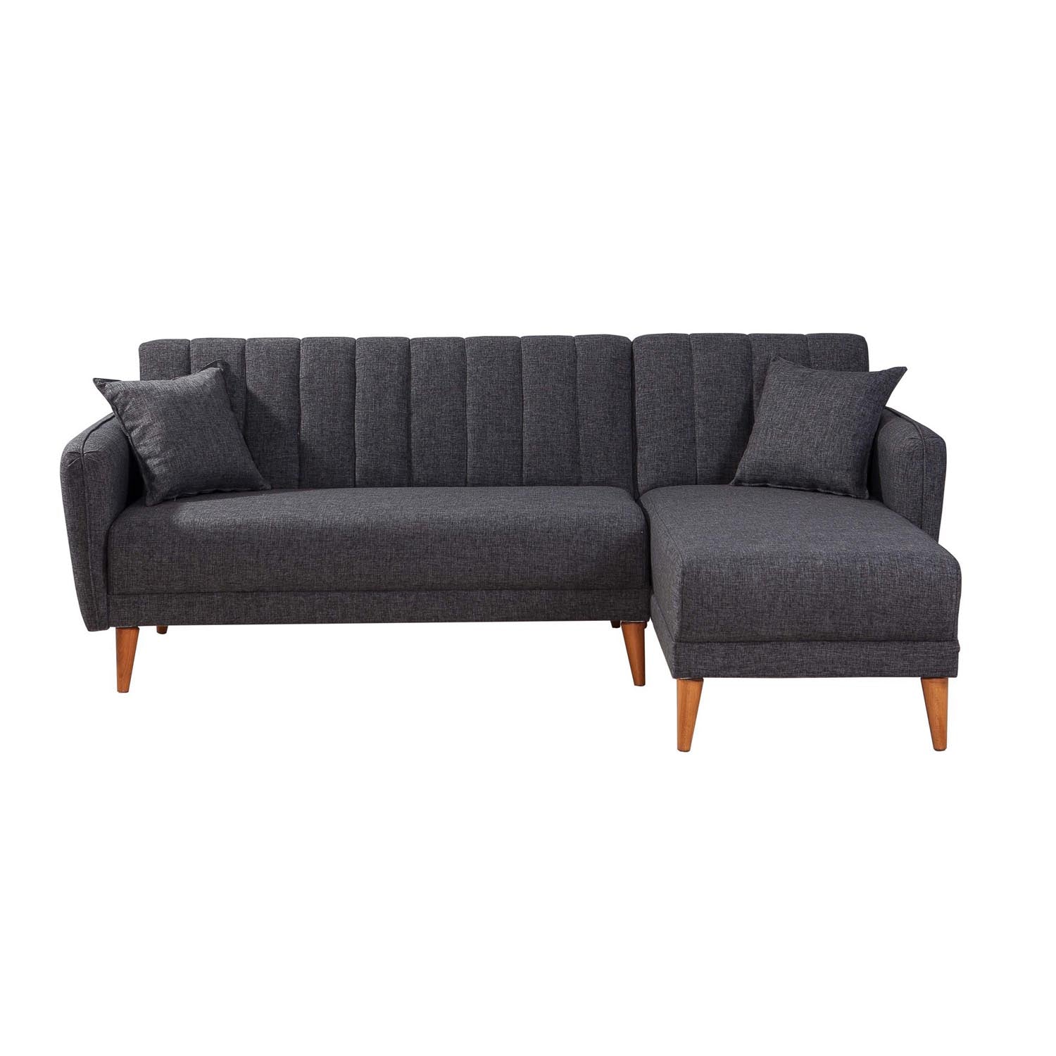 Aqua Coner Right - Dark Grey in Dunkelgrau präsentiert im Onlineshop von KAQTU Design AG. Bettsofa ist von Atelier Del Sofa