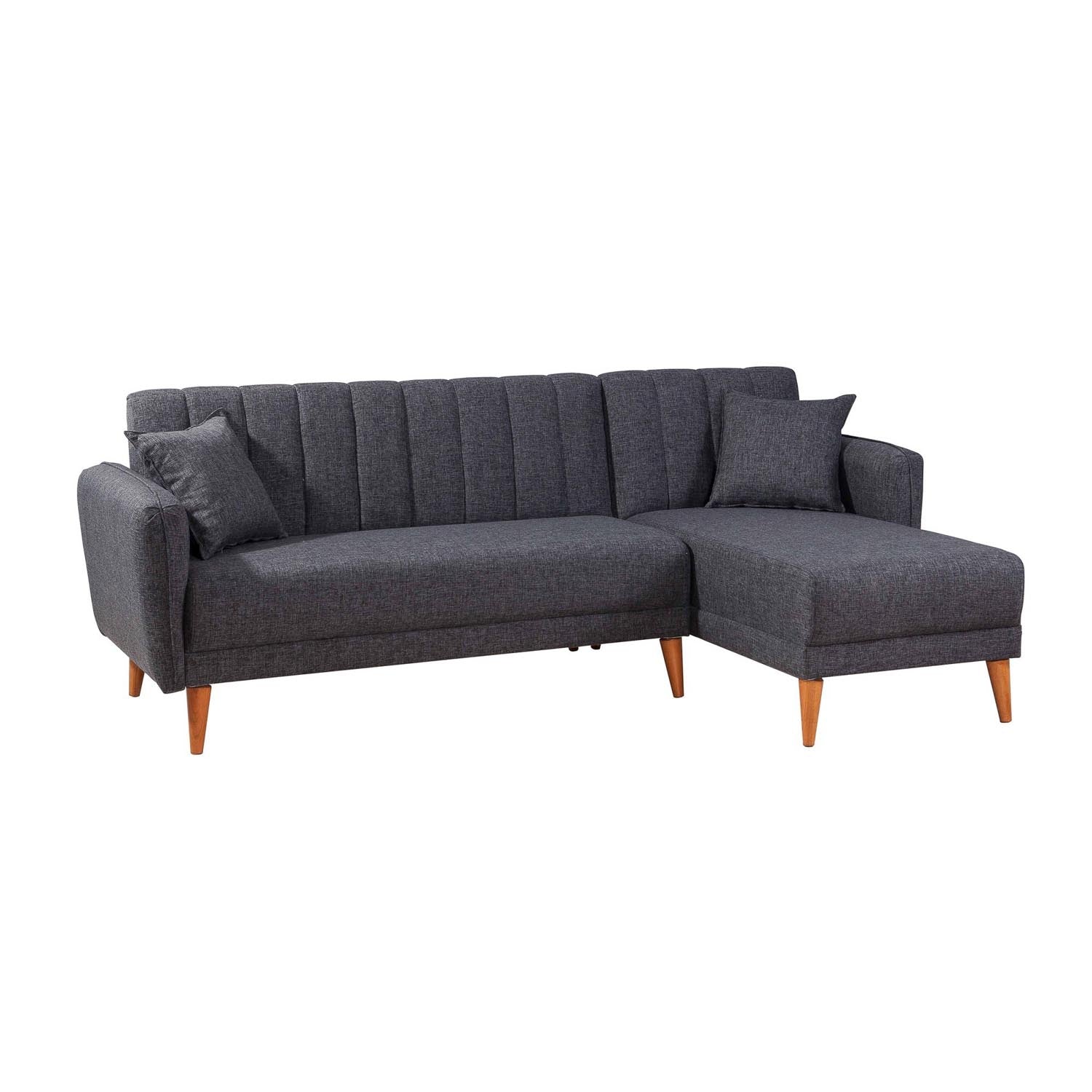 Aqua Coner Right - Dark Grey in Dunkelgrau präsentiert im Onlineshop von KAQTU Design AG. Bettsofa ist von Atelier Del Sofa