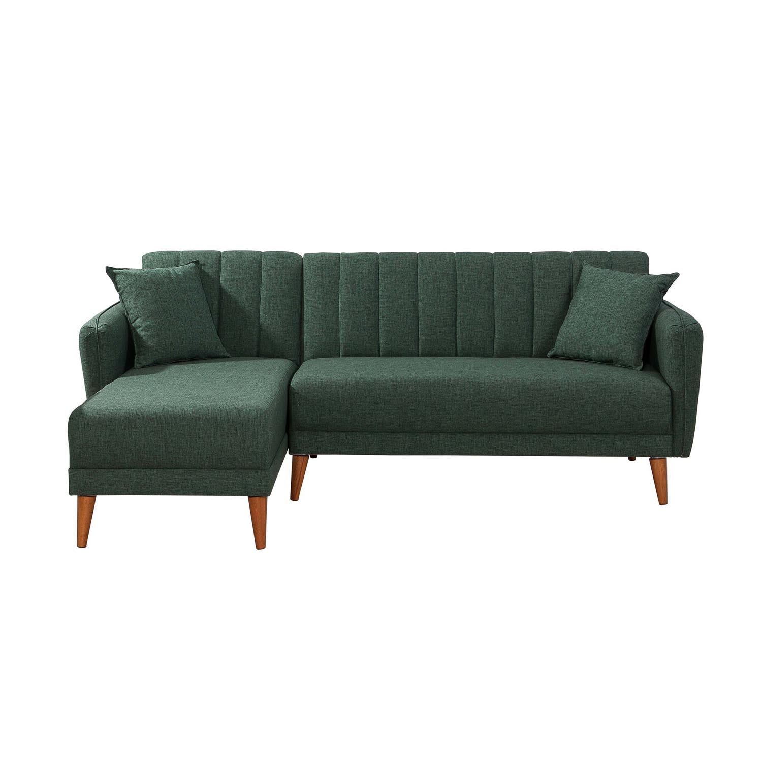 Aqua Corner Left - Dark Green in Dunkelgrün präsentiert im Onlineshop von KAQTU Design AG. Bettsofa ist von Atelier Del Sofa