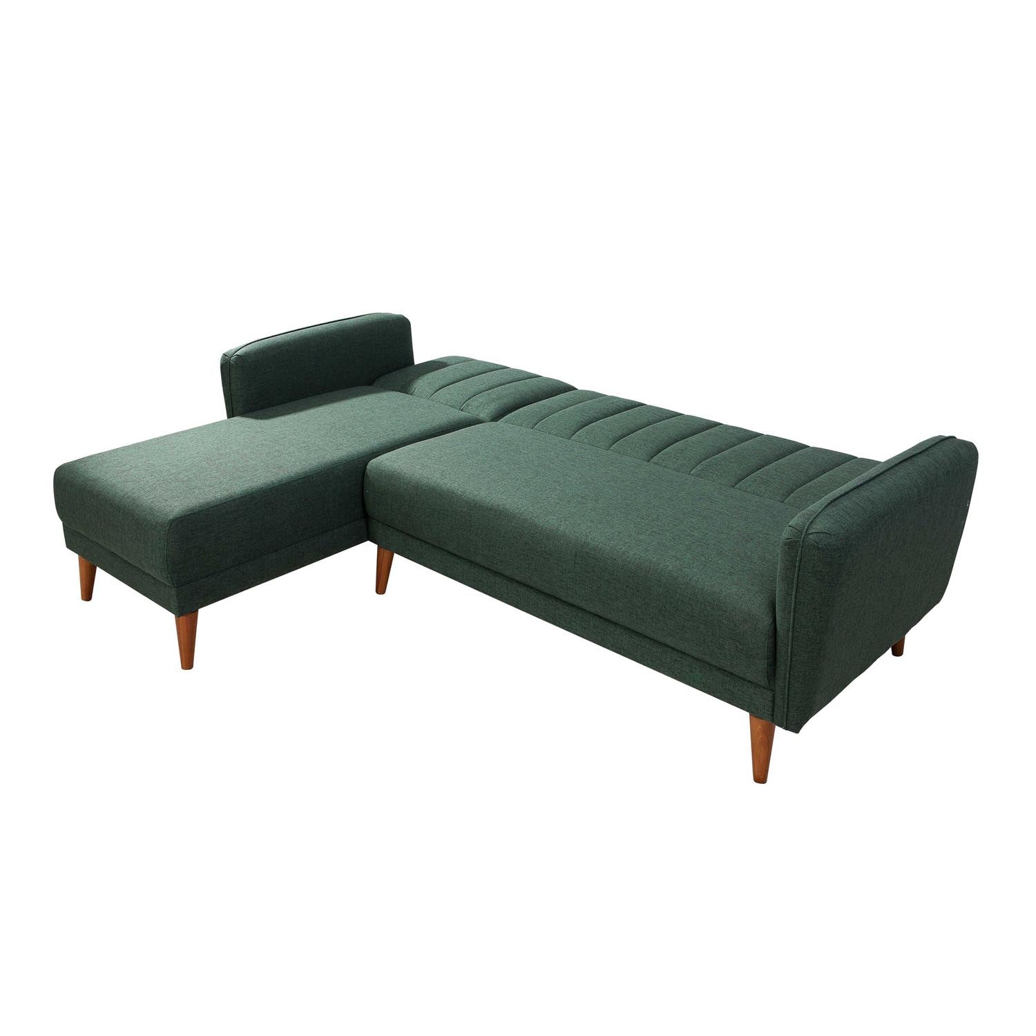 Aqua Corner Left - Dark Green in Dunkelgrün präsentiert im Onlineshop von KAQTU Design AG. Bettsofa ist von Atelier Del Sofa
