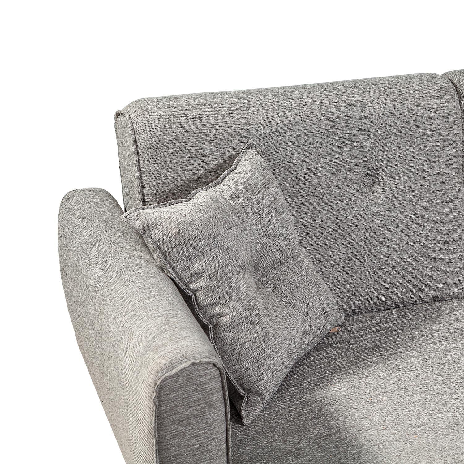 Aria Corner - Grey in Grau präsentiert im Onlineshop von KAQTU Design AG. Bettsofa ist von Atelier Del Sofa