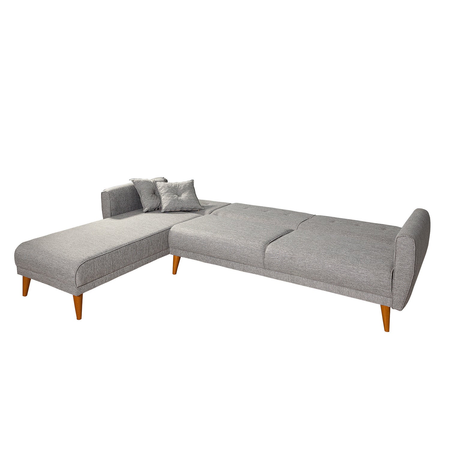 Aria Corner - Grey in Grau präsentiert im Onlineshop von KAQTU Design AG. Bettsofa ist von Atelier Del Sofa