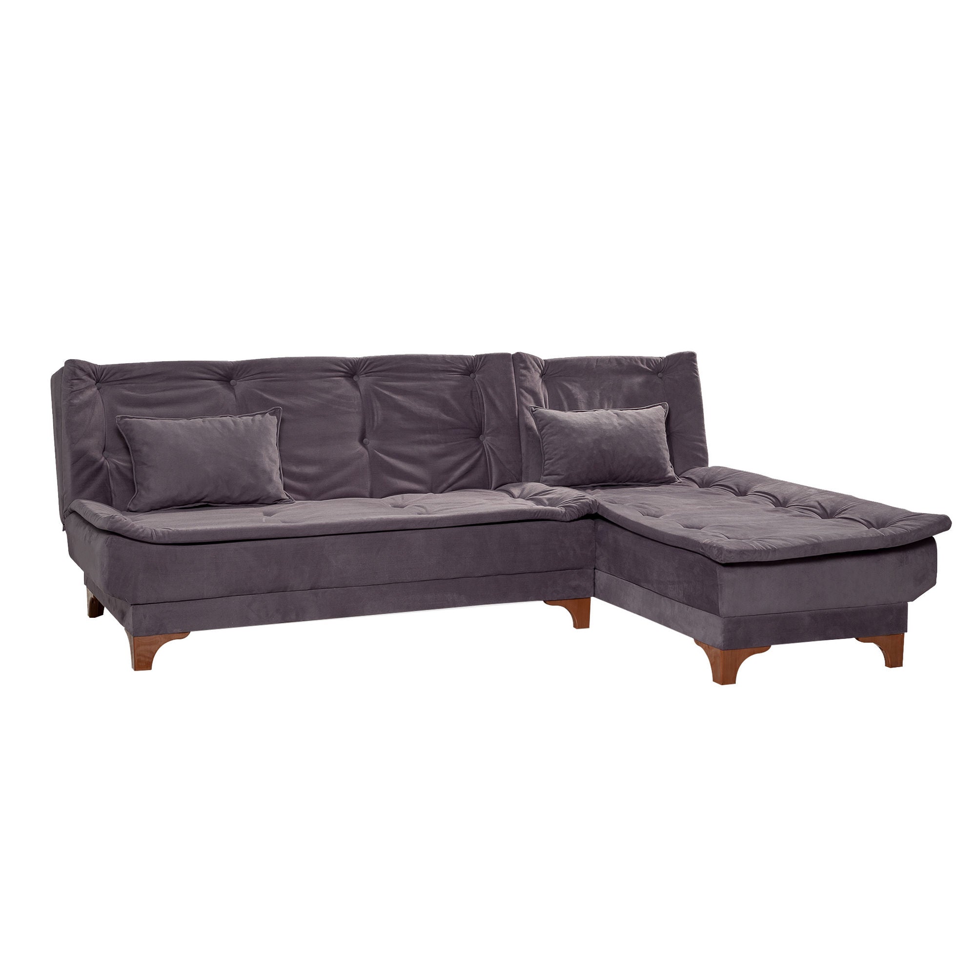 Kelebek Corner Right - Anthracite in Anthrazit präsentiert im Onlineshop von KAQTU Design AG. Bettsofa ist von Atelier Del Sofa