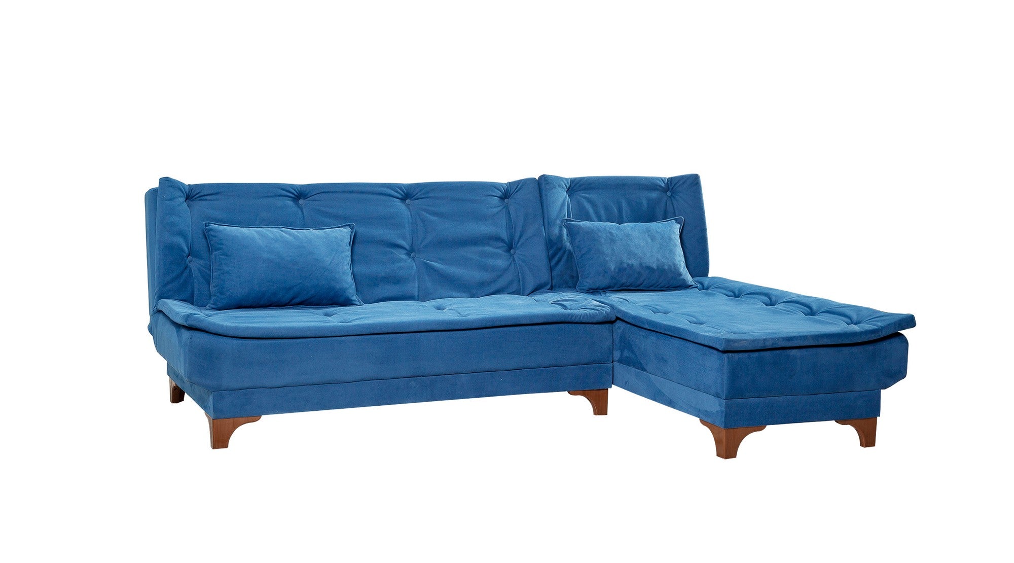 Kelebek Corner Right - Dark Blue in Dunkelblau präsentiert im Onlineshop von KAQTU Design AG. Bettsofa ist von Atelier Del Sofa