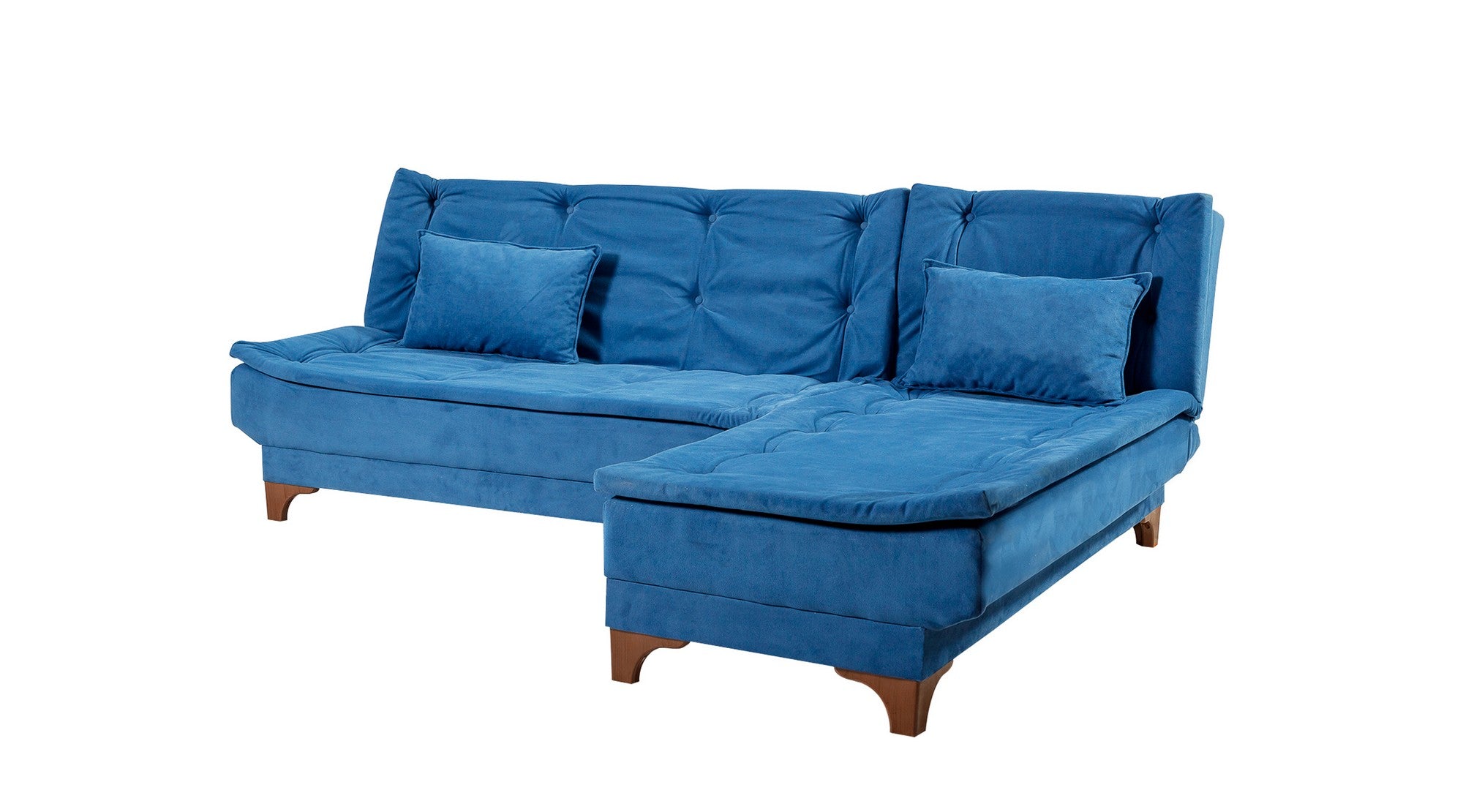 Kelebek Corner Right - Dark Blue in Dunkelblau präsentiert im Onlineshop von KAQTU Design AG. Bettsofa ist von Atelier Del Sofa