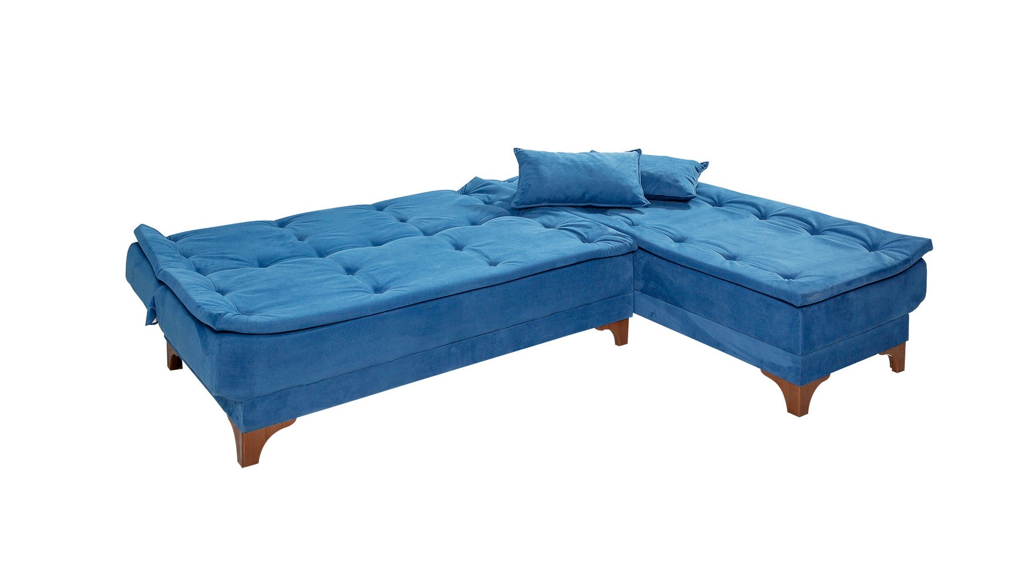 Kelebek Corner Right - Dark Blue in Dunkelblau präsentiert im Onlineshop von KAQTU Design AG. Bettsofa ist von Atelier Del Sofa