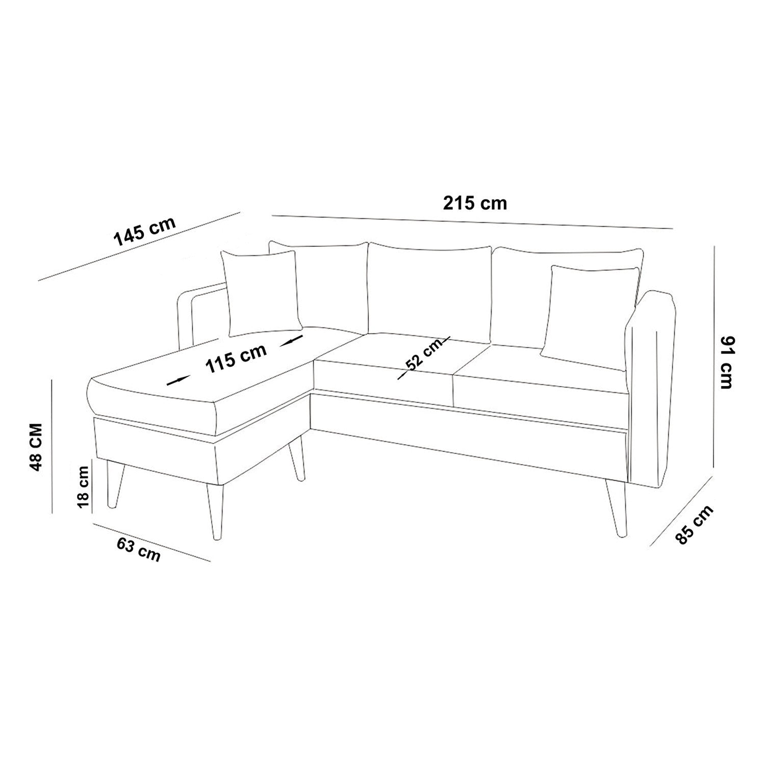Sofia Corner Left - Dark Blue in Dunkelblau präsentiert im Onlineshop von KAQTU Design AG. Ecksofa ist von Atelier Del Sofa