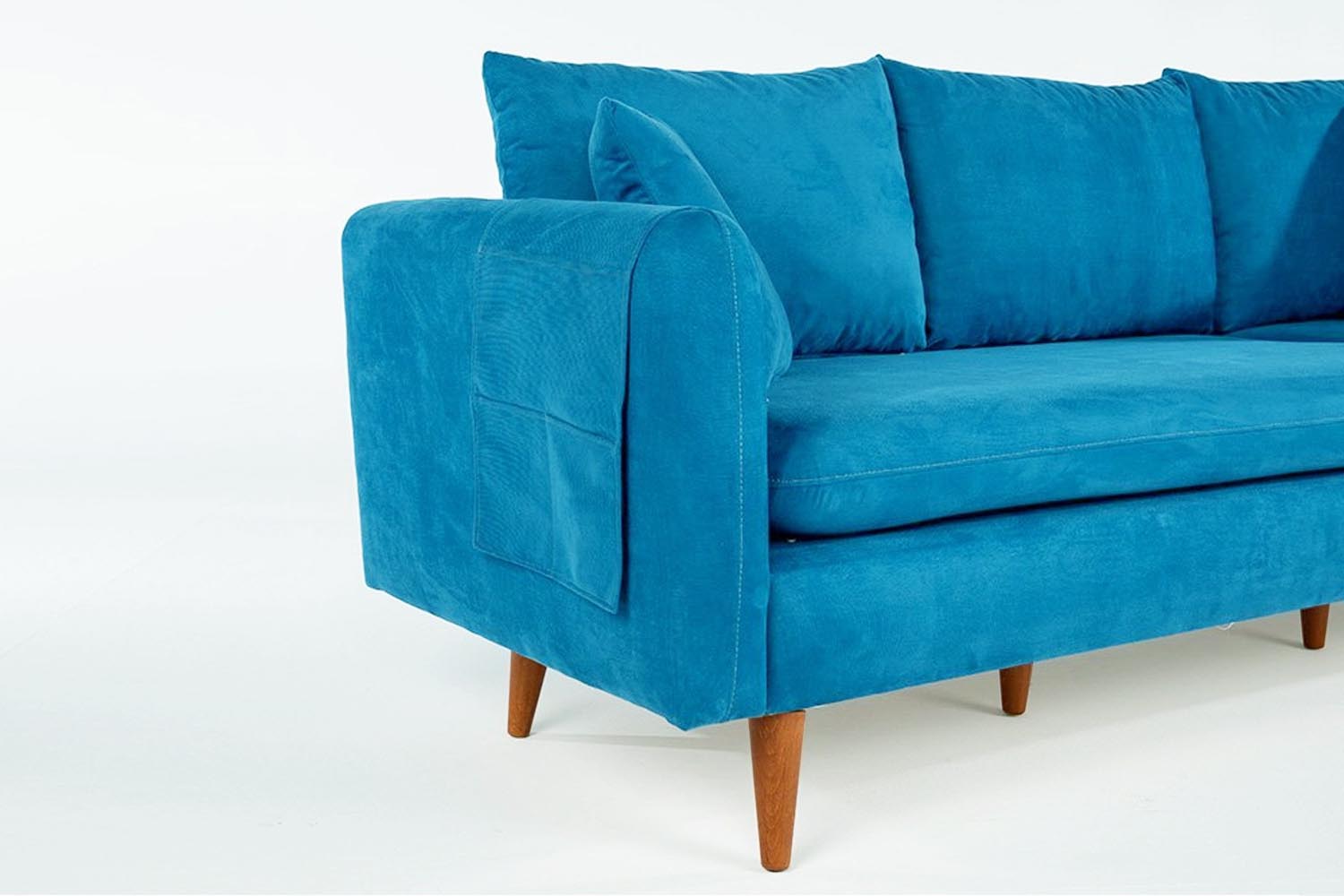 Sofia Corner Left - Dark Blue in Dunkelblau präsentiert im Onlineshop von KAQTU Design AG. Ecksofa ist von Atelier Del Sofa