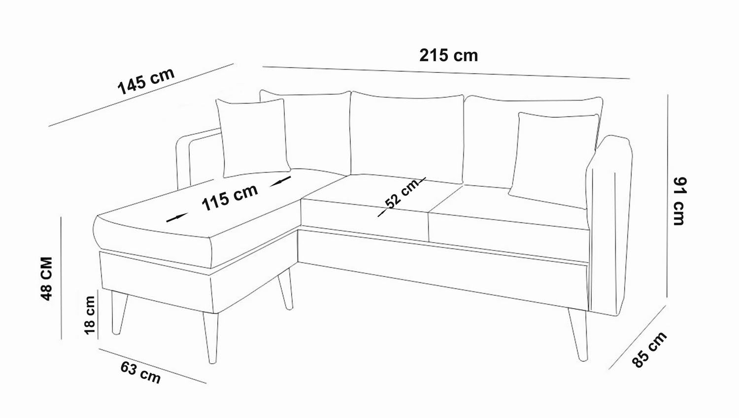Sofia Corner Left - Dark Blue in Dunkelblau präsentiert im Onlineshop von KAQTU Design AG. Ecksofa ist von Atelier Del Sofa