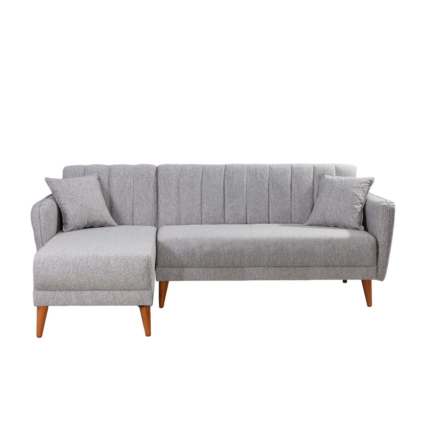 Aqua Corner Left - Grey in Grau präsentiert im Onlineshop von KAQTU Design AG. Bettsofa ist von Atelier Del Sofa