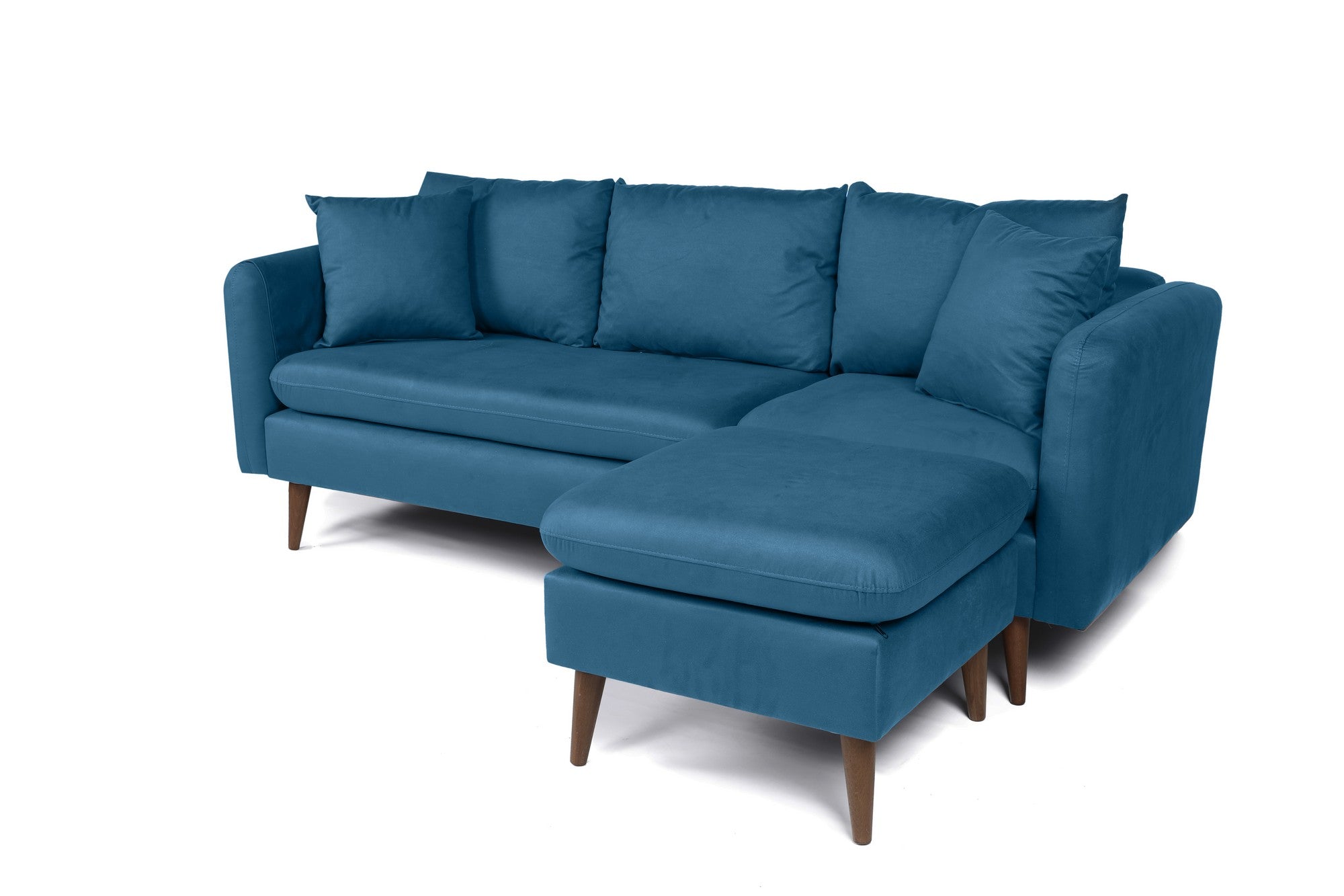 Sofia Corner Right - Dark Blue in Dunkelblau präsentiert im Onlineshop von KAQTU Design AG. Ecksofa ist von Atelier Del Sofa