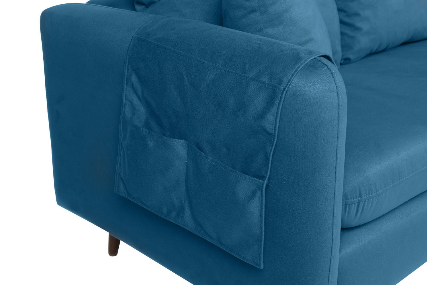 Sofia Corner Right - Dark Blue in Dunkelblau präsentiert im Onlineshop von KAQTU Design AG. Ecksofa ist von Atelier Del Sofa