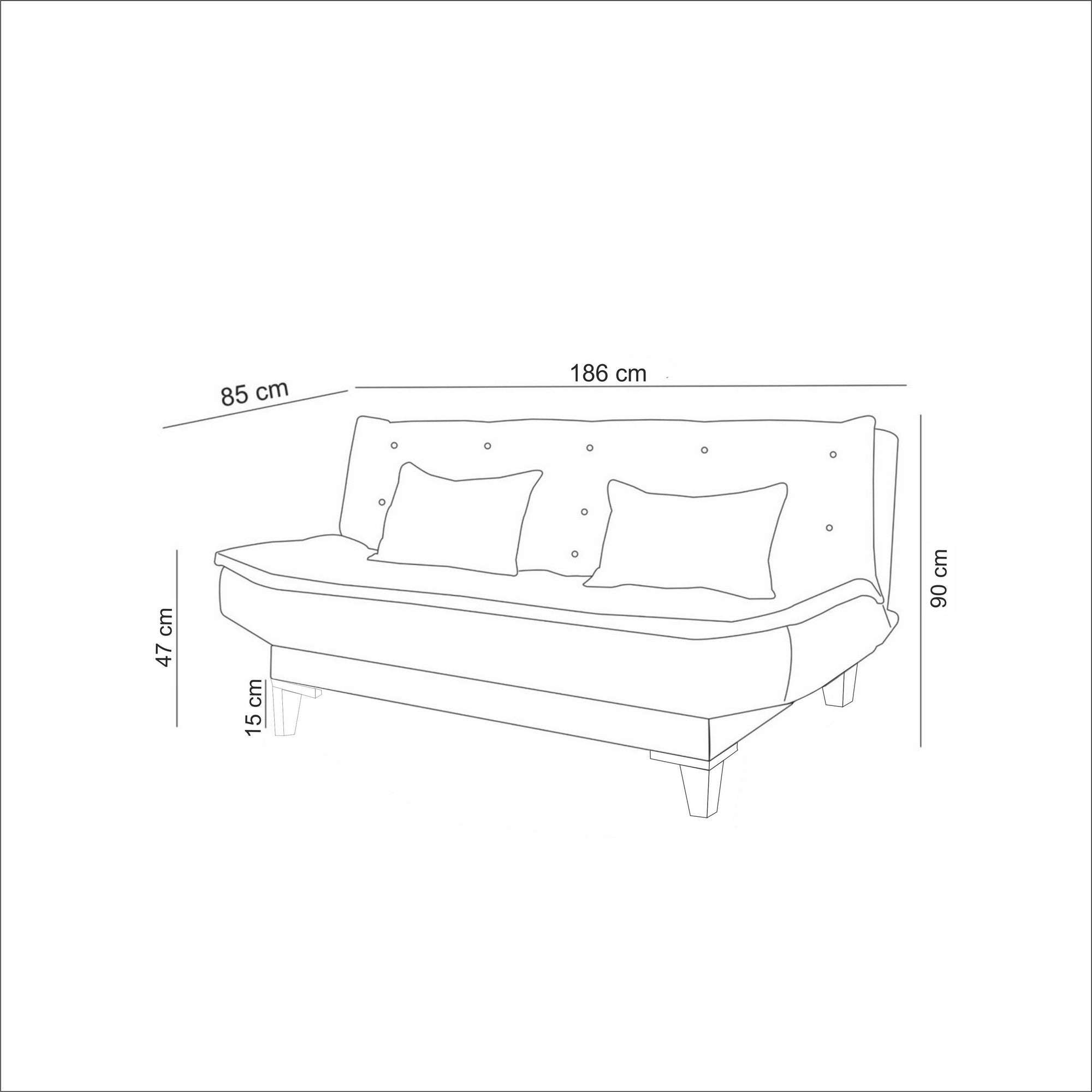 Santo - Anthracite in Anthrazit präsentiert im Onlineshop von KAQTU Design AG. Bettsofa ist von Atelier Del Sofa