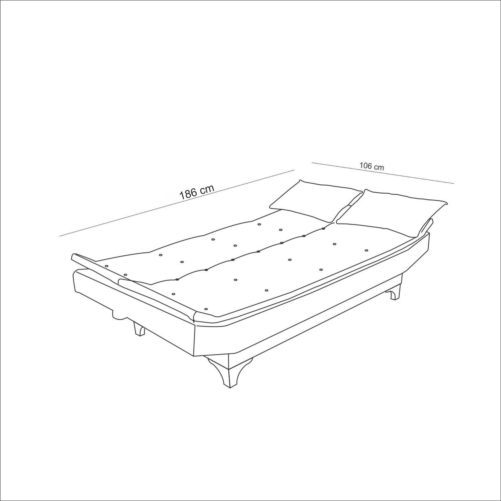Santo - Anthracite in Anthrazit präsentiert im Onlineshop von KAQTU Design AG. Bettsofa ist von Atelier Del Sofa