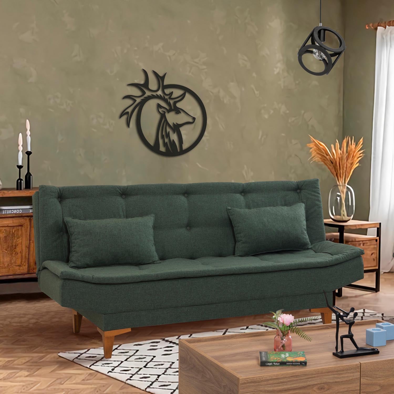 Santo - Green in Grün präsentiert im Onlineshop von KAQTU Design AG. Bettsofa ist von Atelier Del Sofa
