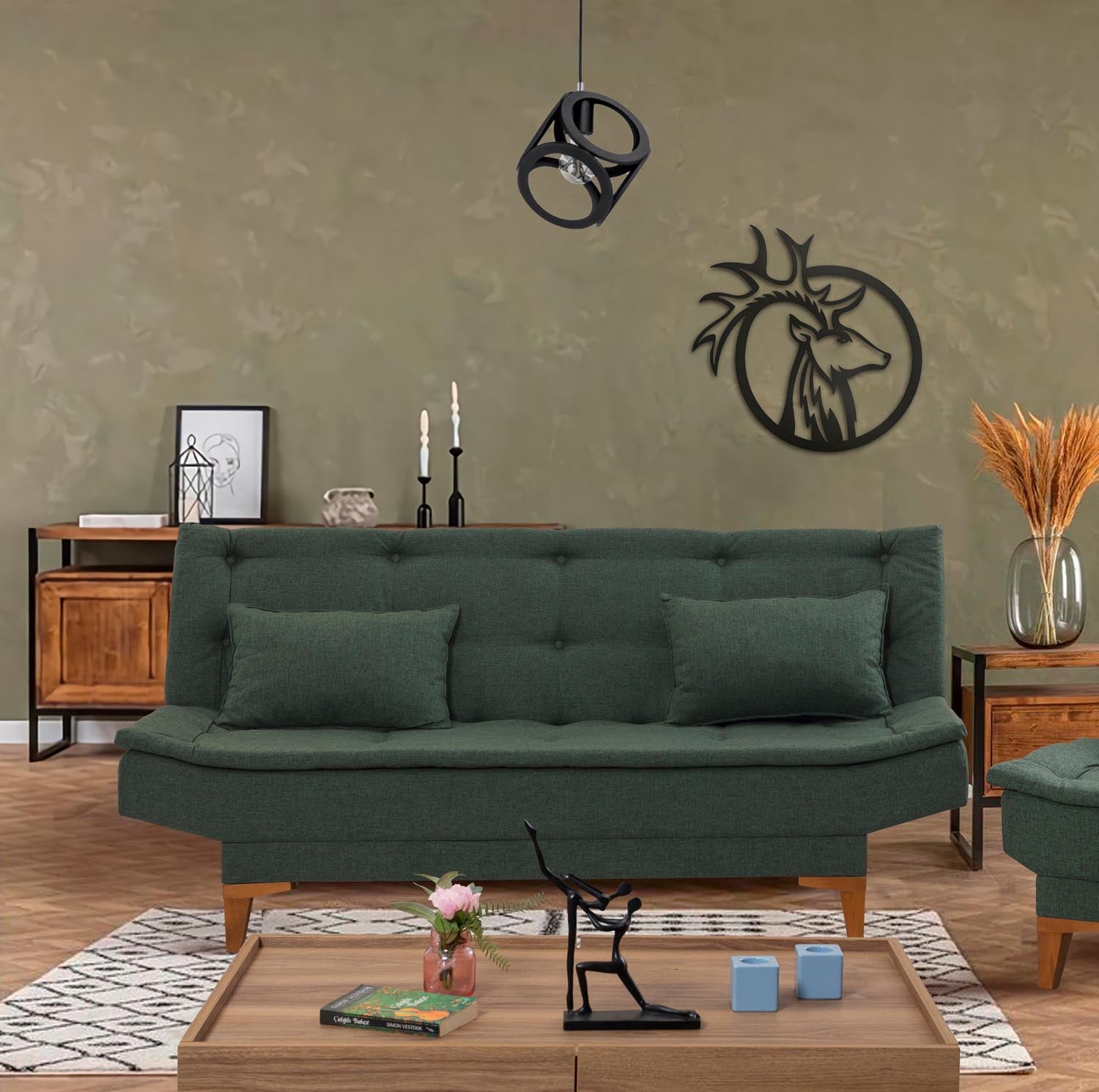 Santo - Green in Grün präsentiert im Onlineshop von KAQTU Design AG. Bettsofa ist von Atelier Del Sofa