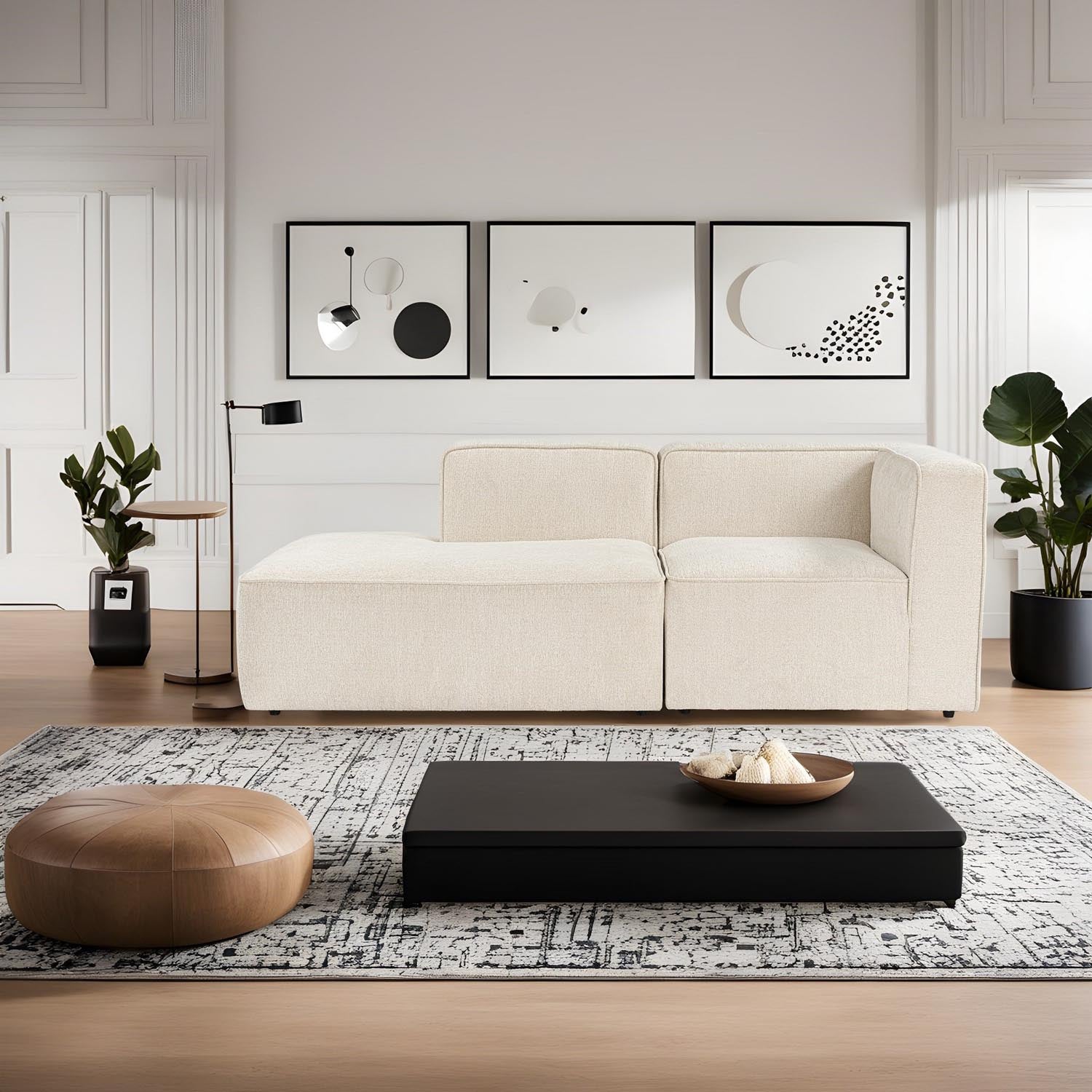 More M (M4-M7) - Cream in Sahne präsentiert im Onlineshop von KAQTU Design AG. Ecksofa ist von Atelier Del Sofa
