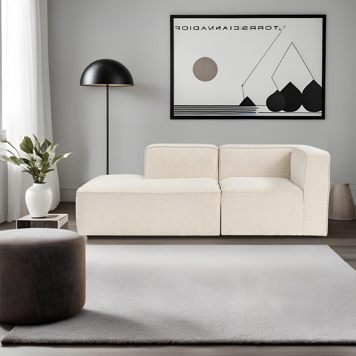 More M (M4-M7) - Cream in Sahne präsentiert im Onlineshop von KAQTU Design AG. Ecksofa ist von Atelier Del Sofa