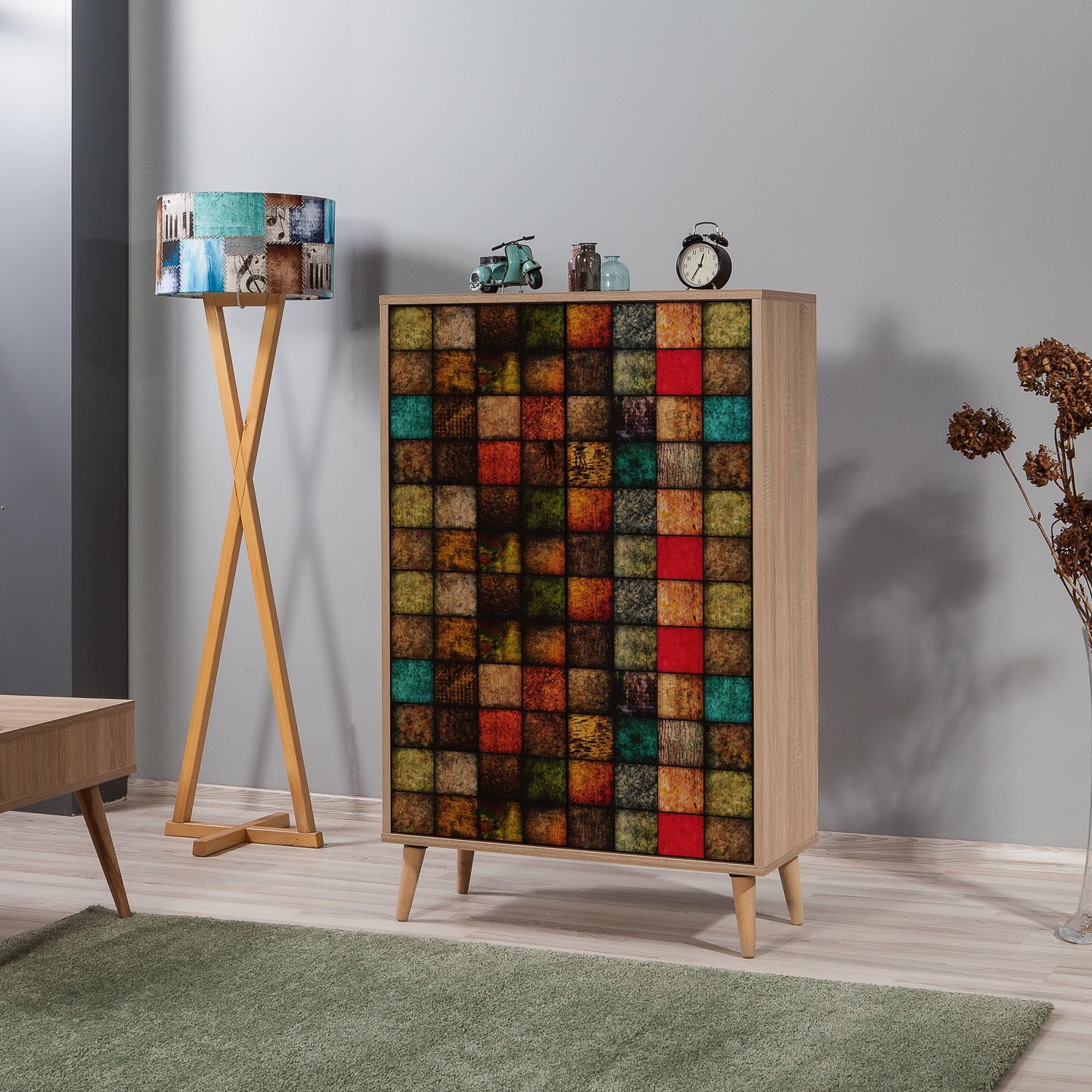 Multibox - 723 in Sonoma Eiche präsentiert im Onlineshop von KAQTU Design AG. Cabinet ist von Hanah Home