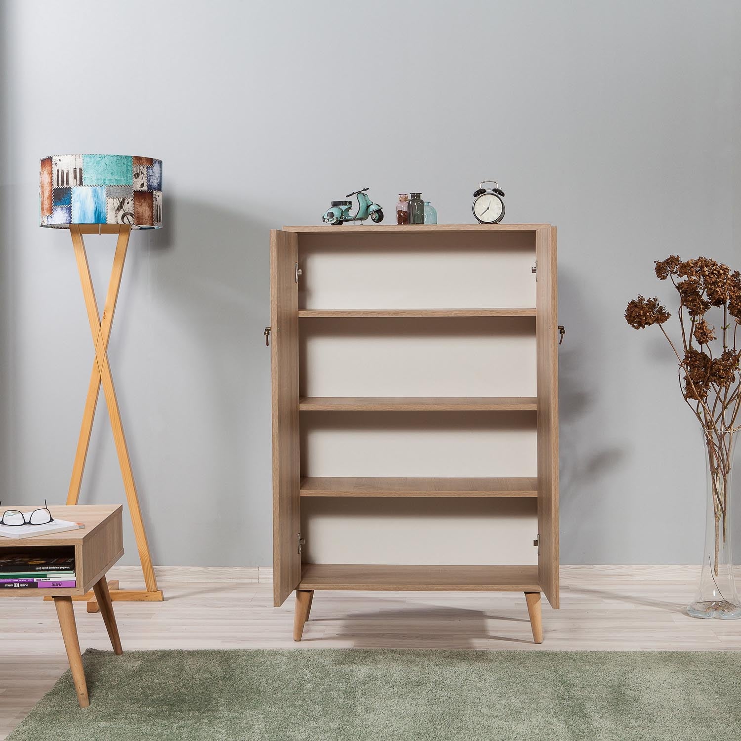 Multibox - 723 in Sonoma Eiche präsentiert im Onlineshop von KAQTU Design AG. Cabinet ist von Hanah Home
