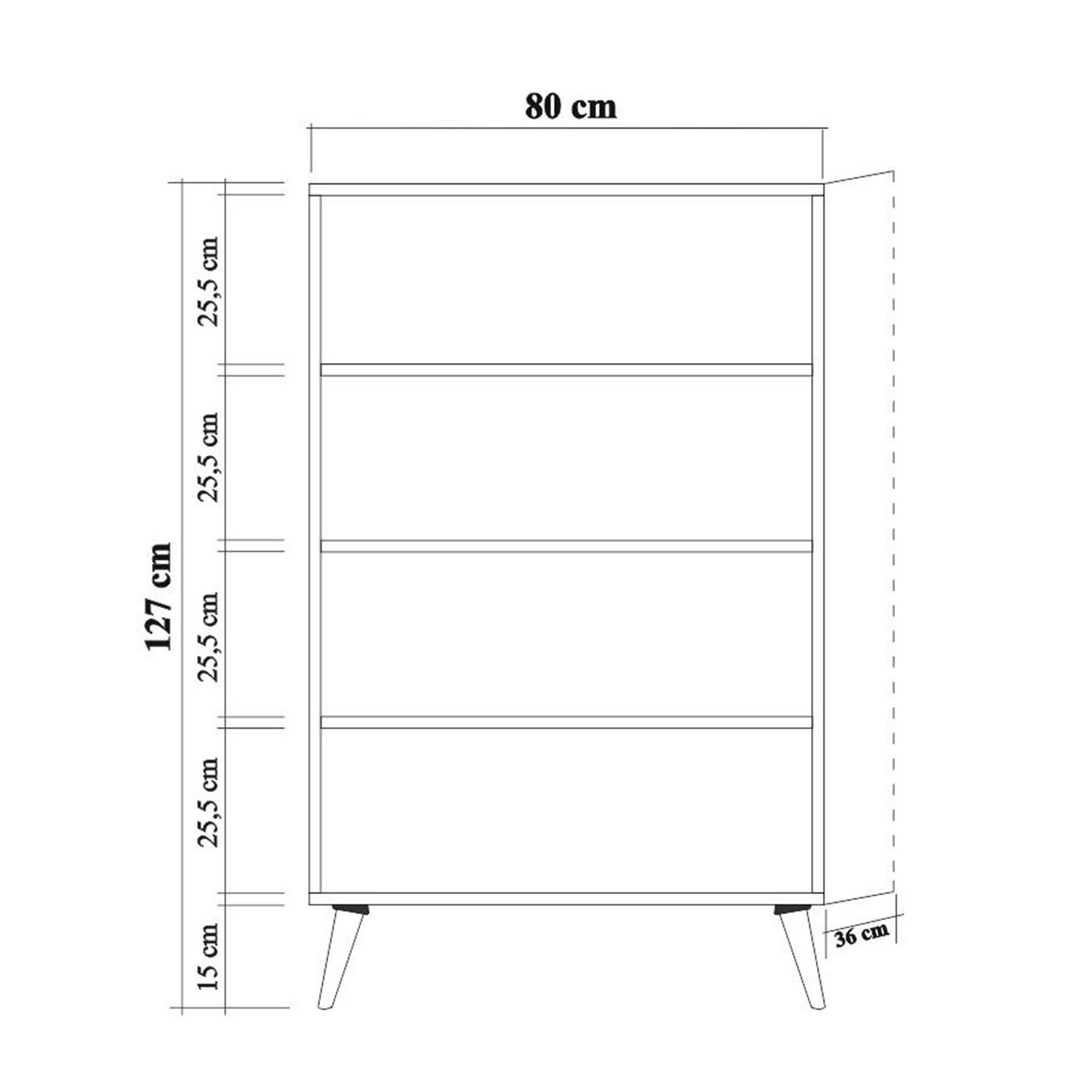 Multibox - 723 in Sonoma Eiche präsentiert im Onlineshop von KAQTU Design AG. Cabinet ist von Hanah Home