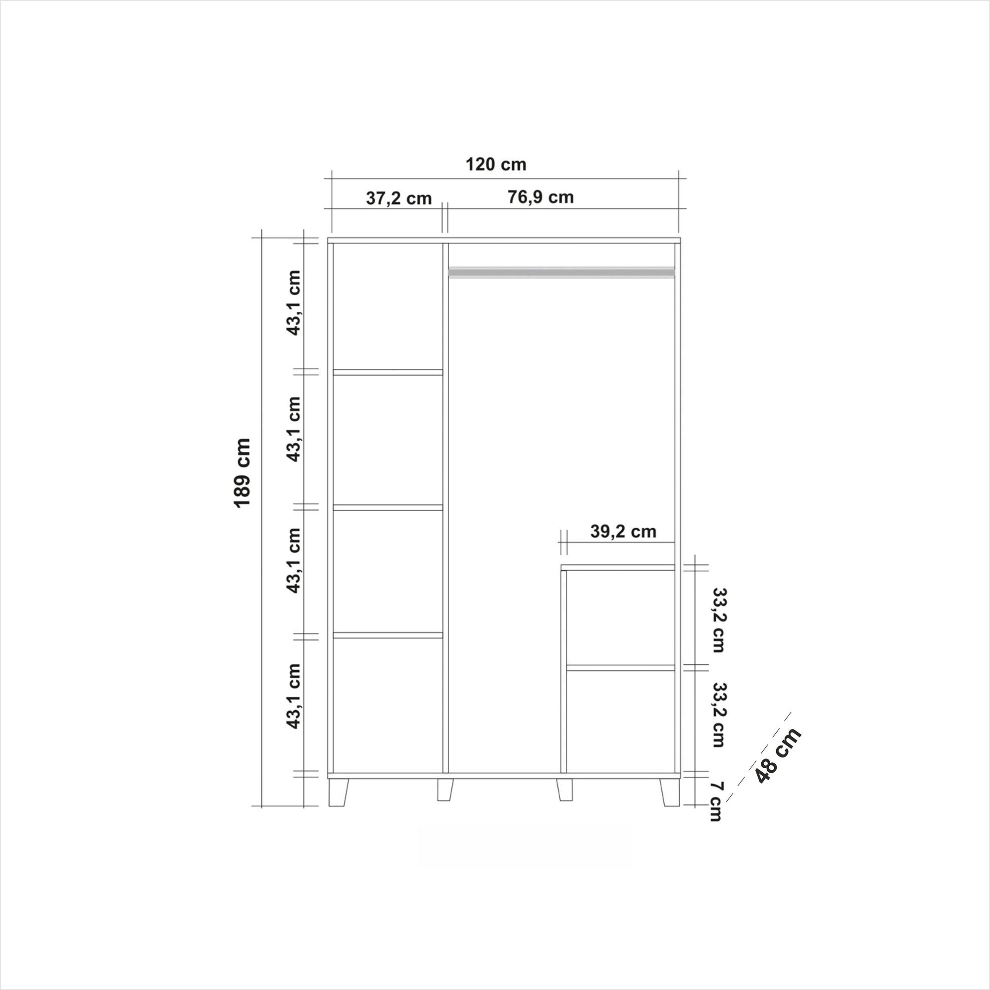 Hedera 2 - Atlantic in Atlantische Kiefer präsentiert im Onlineshop von KAQTU Design AG. Garderobe ist von Hanah Home
