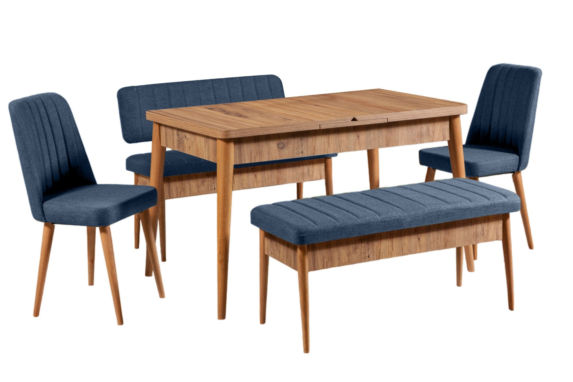 Vina Atlantic Dark Blue in Atlantische Kiefer Dunkelblau präsentiert im Onlineshop von KAQTU Design AG. Esstisch ist von Hanah Home
