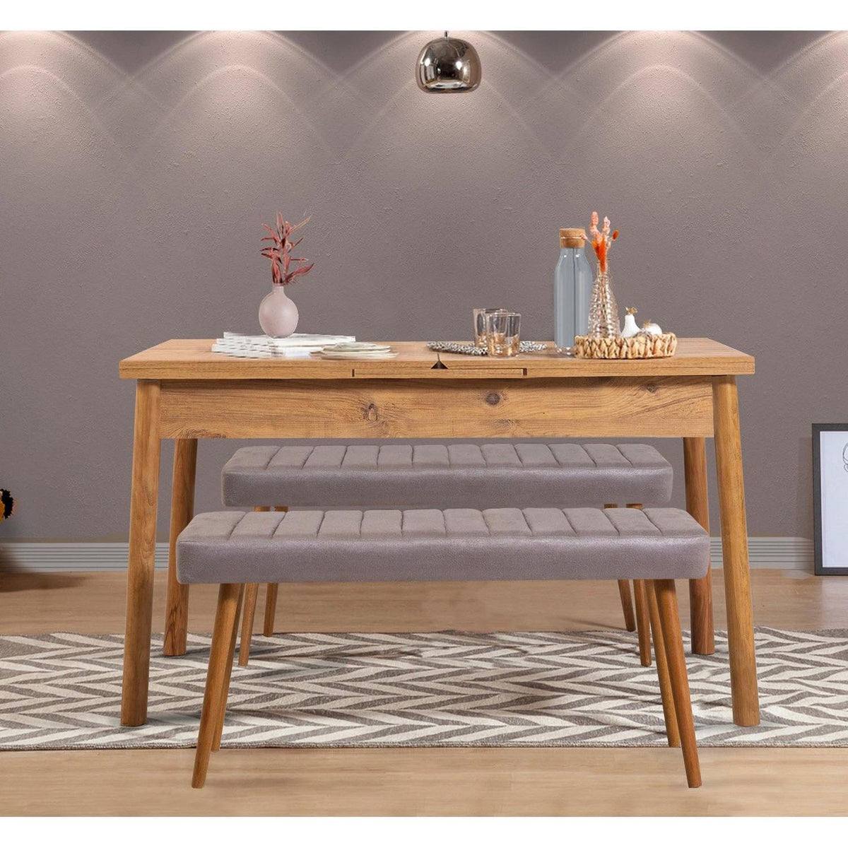 Santiago Masa Atlantic Esstisch - Atlantische Kiefer in Atlantische Kiefer präsentiert im Onlineshop von KAQTU Design AG. Esstisch ist von Hanah Home