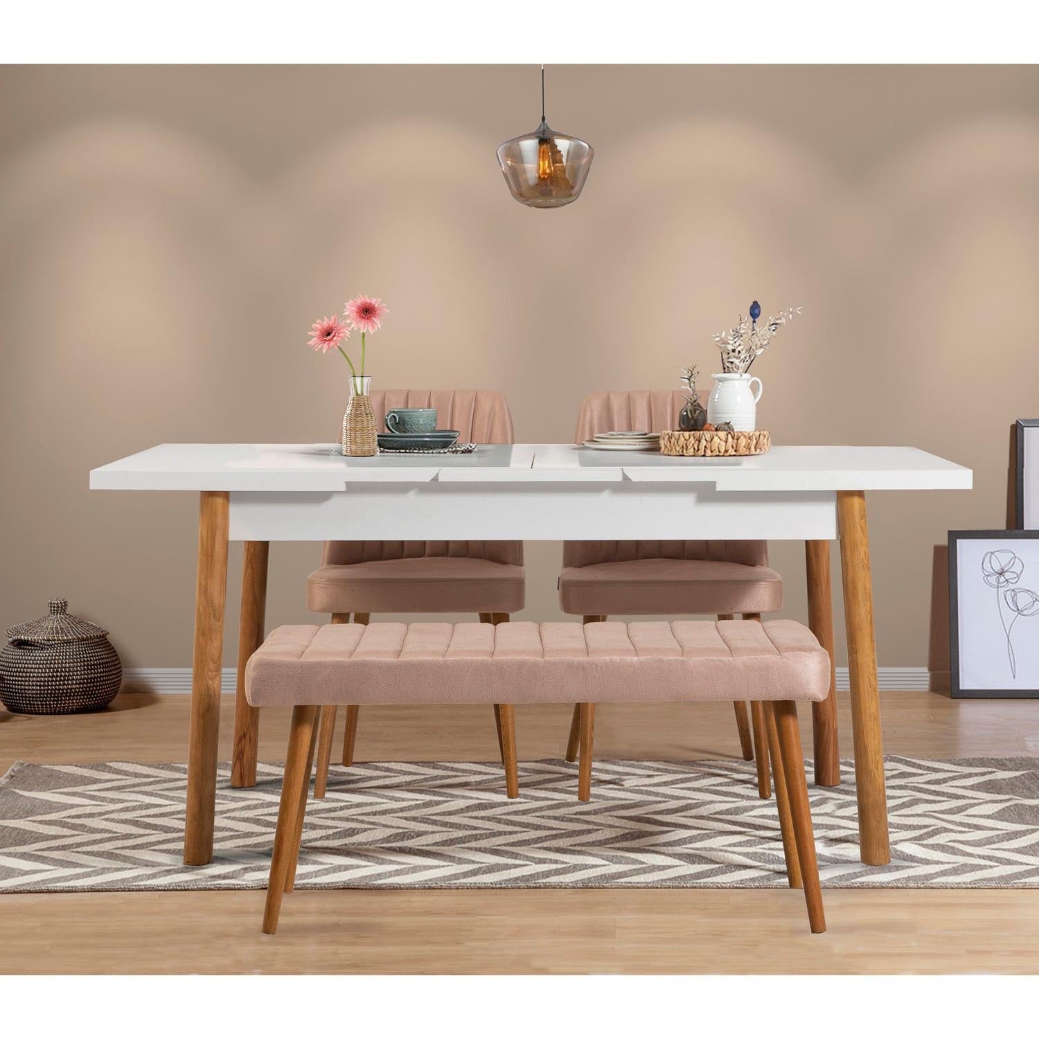 Santiago Masa Atlantic White in Atlantische Kiefer Weiss präsentiert im Onlineshop von KAQTU Design AG. Esstisch ist von Hanah Home