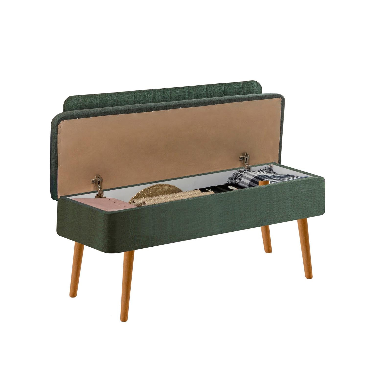 Vina 1070 - 1 - Green, Atlantic in Atlantische Kiefer Grün präsentiert im Onlineshop von KAQTU Design AG. Sitzbank ist von Hanah Home