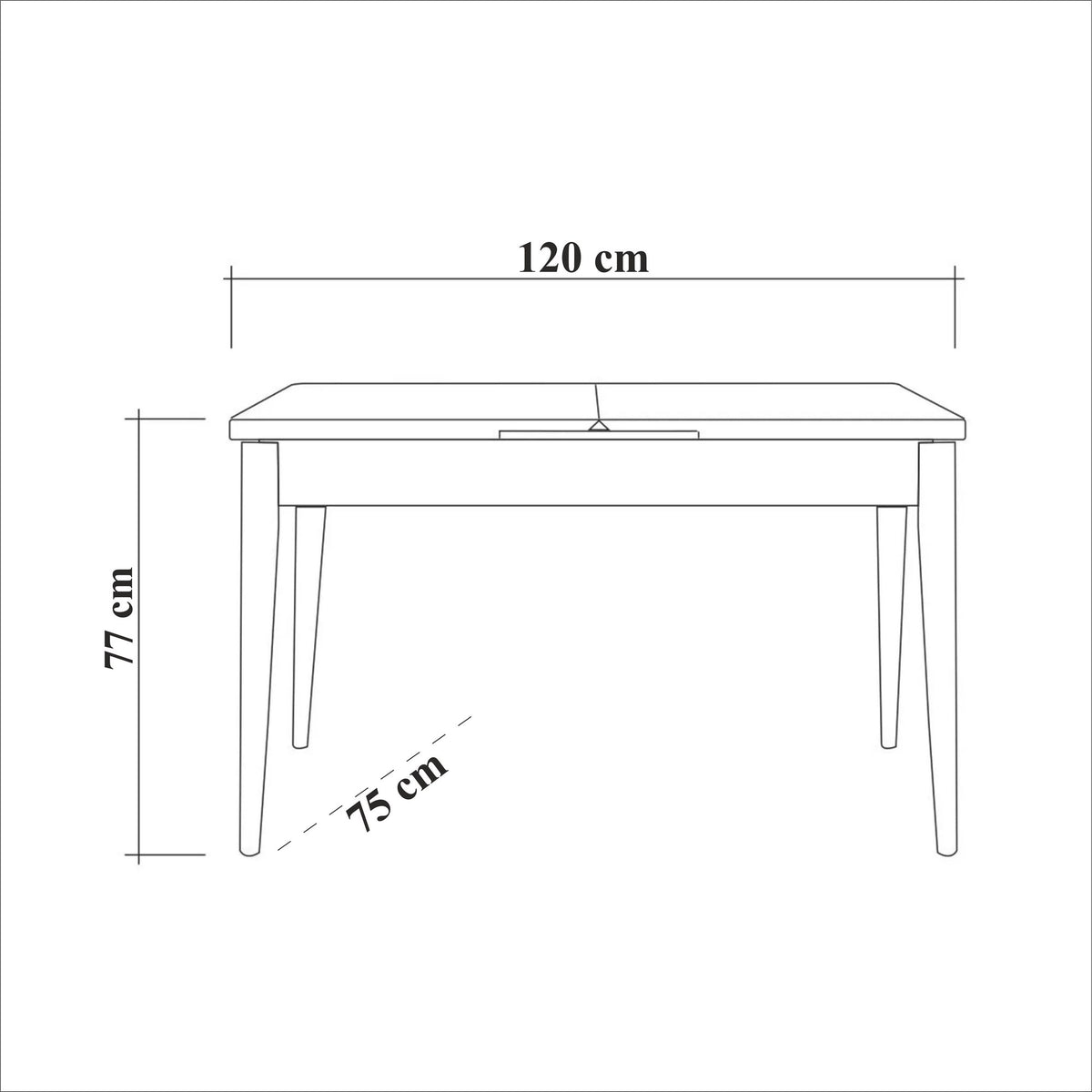 Oliver Open Esstisch - Schwarz in Schwarz präsentiert im Onlineshop von KAQTU Design AG. Esstisch ist von Hanah Home