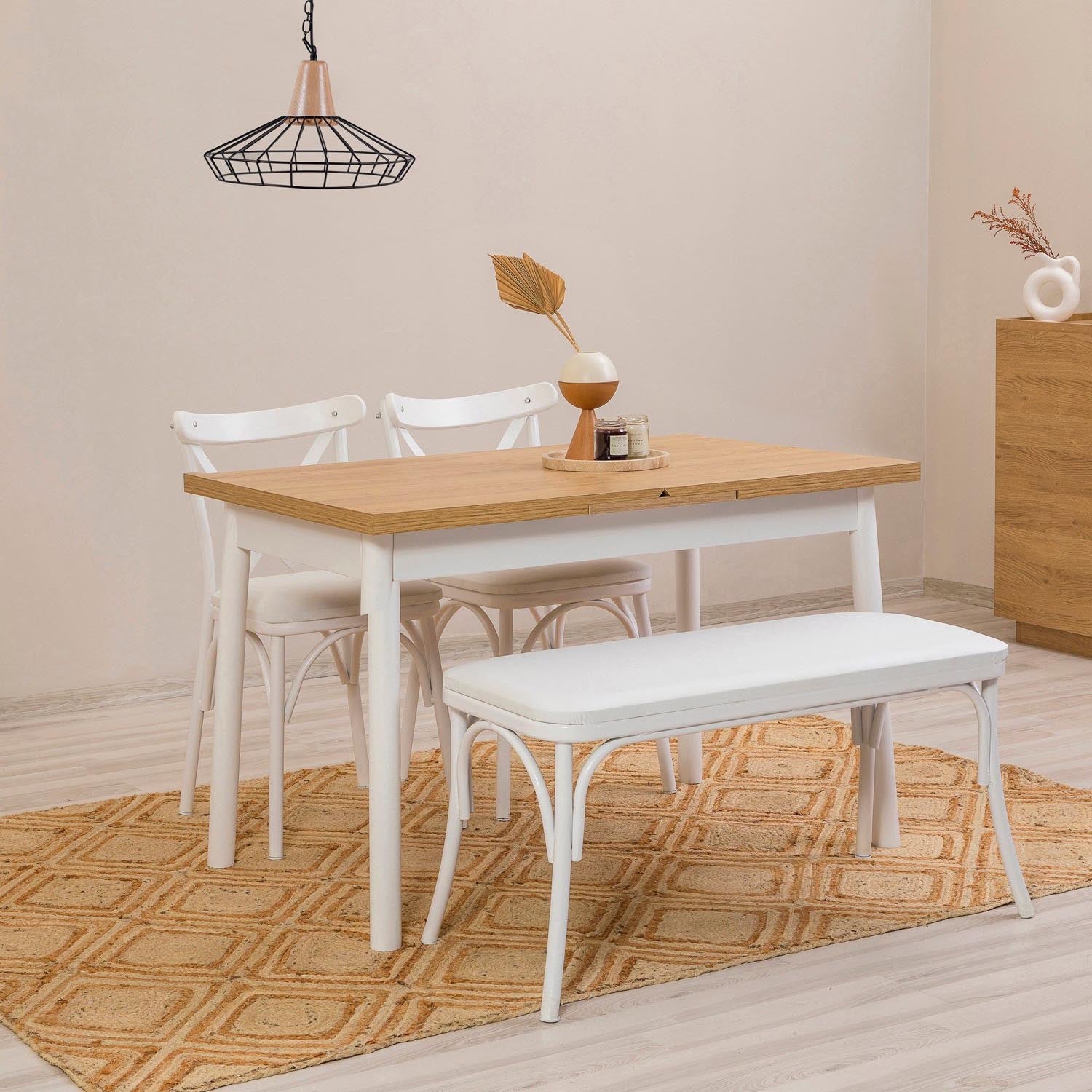Oliver Open - Karina White in Weiss präsentiert im Onlineshop von KAQTU Design AG. Esstisch ist von Hanah Home