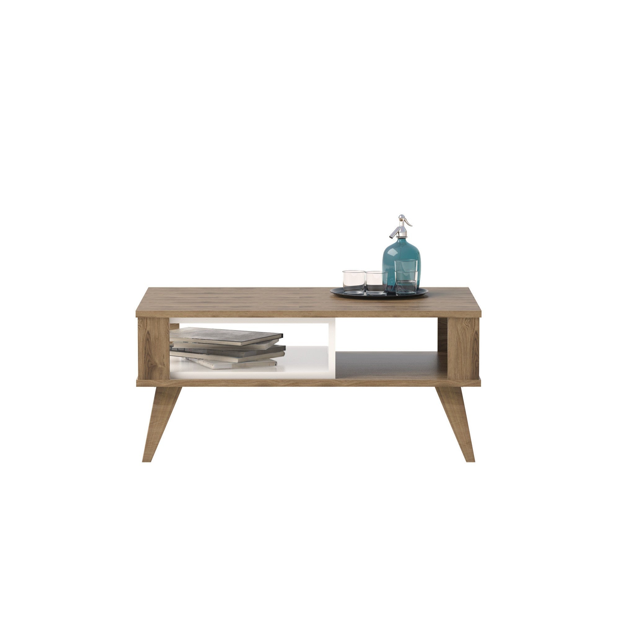 Ionis in Eiche Weiss präsentiert im Onlineshop von KAQTU Design AG. Beistelltisch ist von Hanah Home