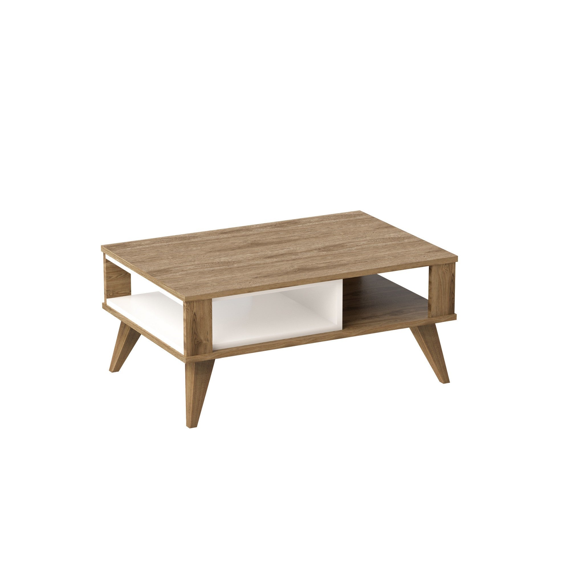 Ionis in Eiche Weiss präsentiert im Onlineshop von KAQTU Design AG. Beistelltisch ist von Hanah Home