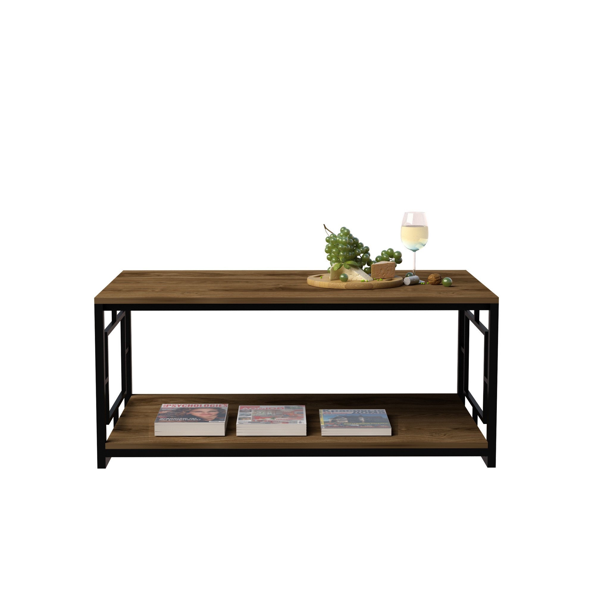 Kelvin - Black in Walnuss Schwarz präsentiert im Onlineshop von KAQTU Design AG. Beistelltisch ist von Hanah Home