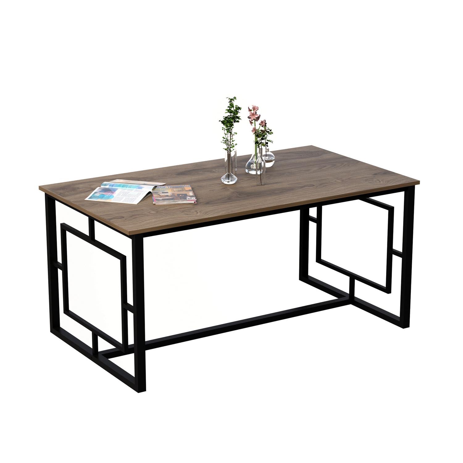 Alin - Black in Walnuss Schwarz präsentiert im Onlineshop von KAQTU Design AG. Esstisch ist von Hanah Home