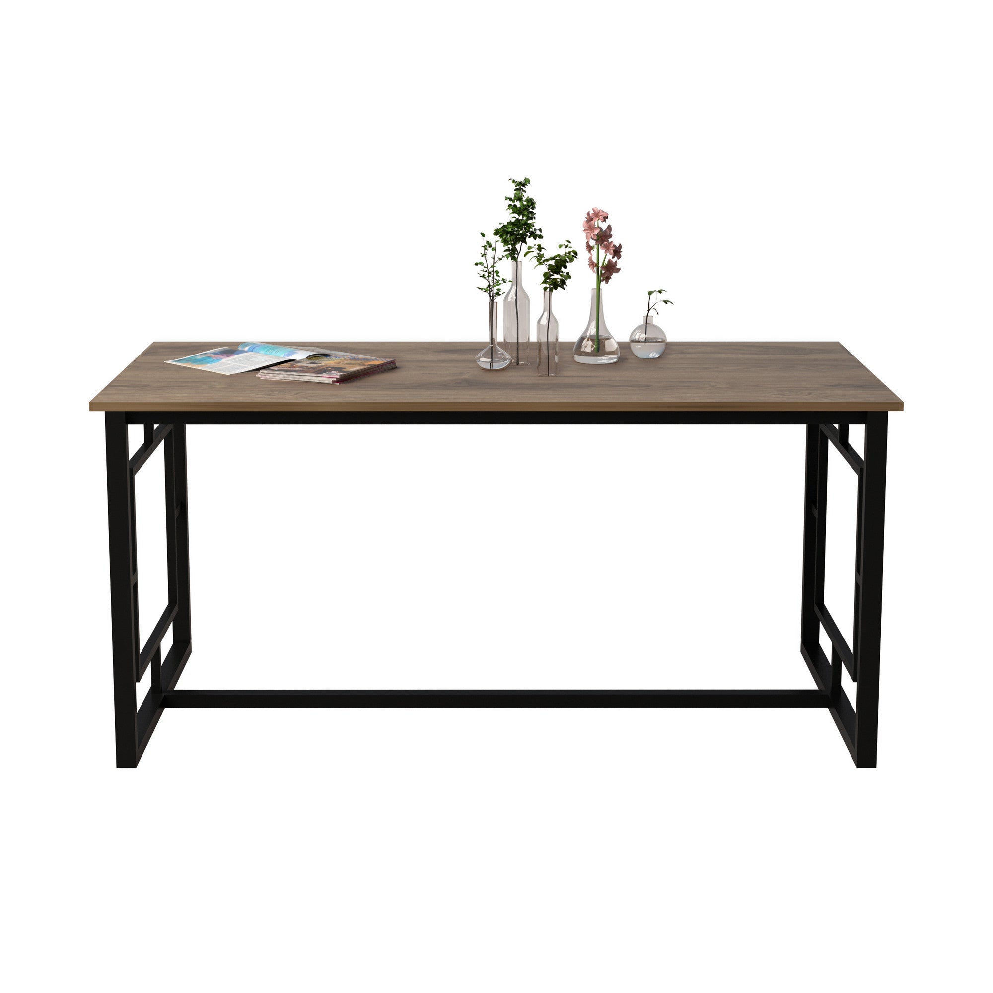 Alin - Black in Walnuss Schwarz präsentiert im Onlineshop von KAQTU Design AG. Esstisch ist von Hanah Home