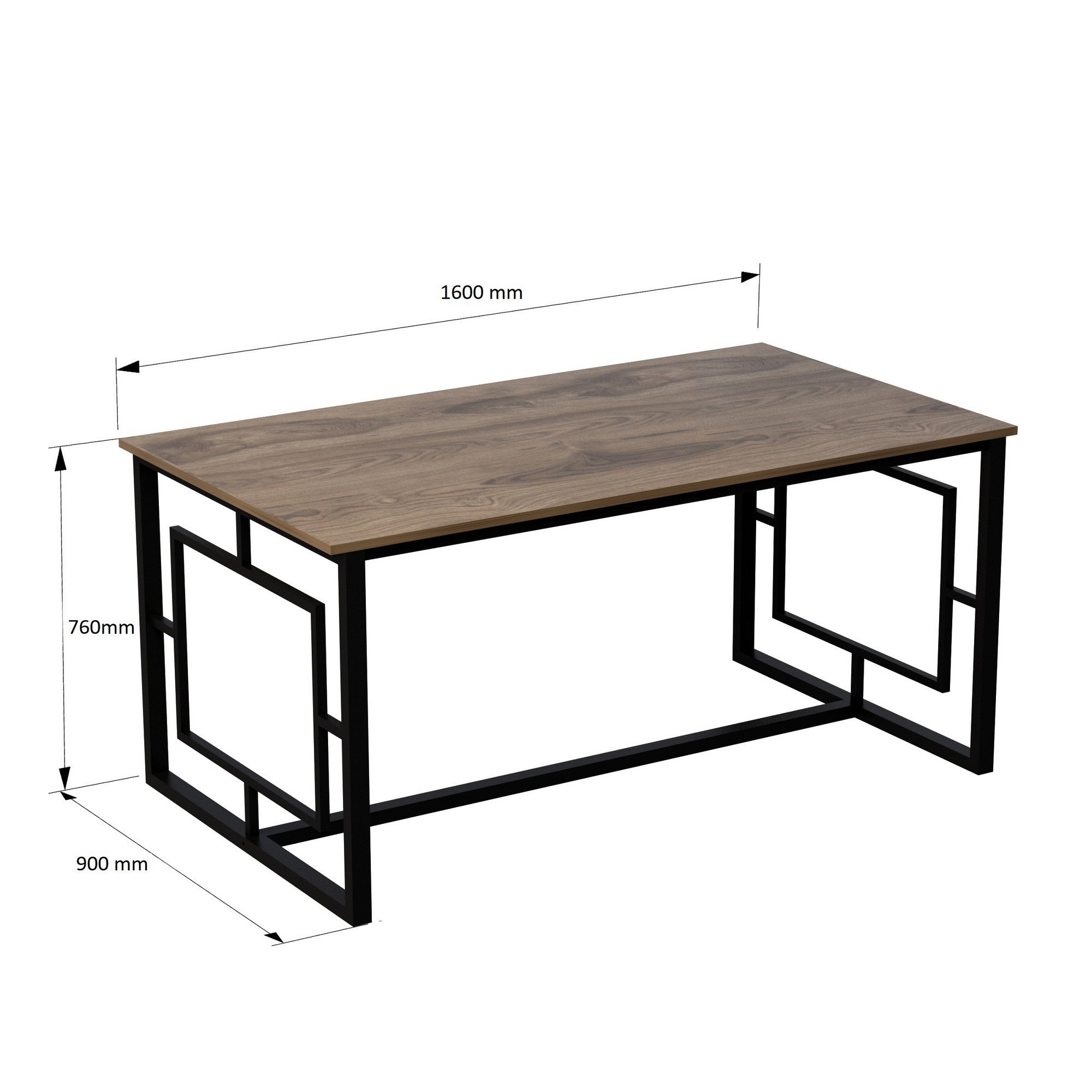 Alin - Black in Walnuss Schwarz präsentiert im Onlineshop von KAQTU Design AG. Esstisch ist von Hanah Home