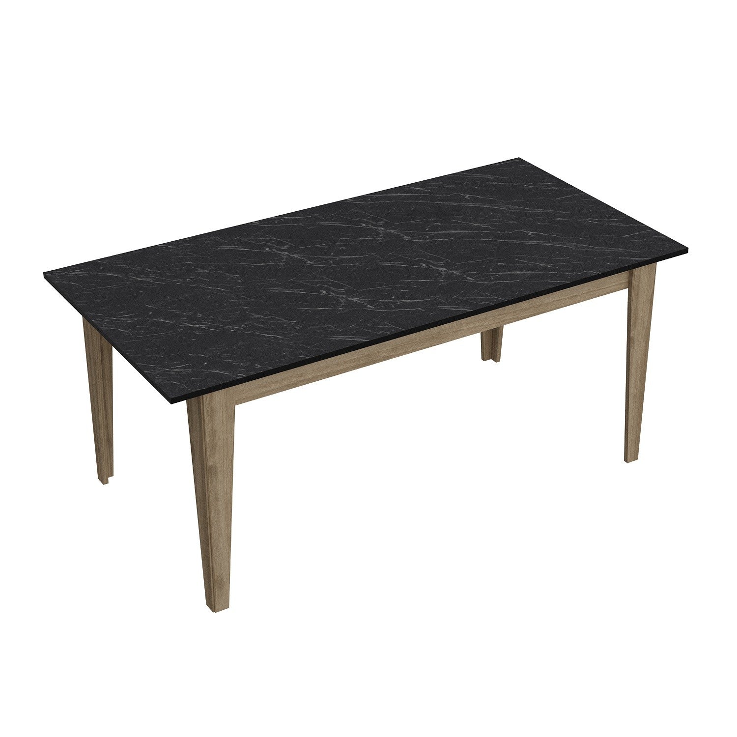 Lorenz in Walnuss Schwarz präsentiert im Onlineshop von KAQTU Design AG. Esstisch ist von Hanah Home