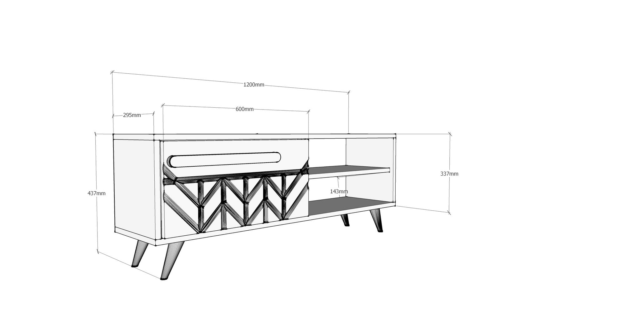 Venedik in Weiss präsentiert im Onlineshop von KAQTU Design AG. Sideboard ist von Hanah Home