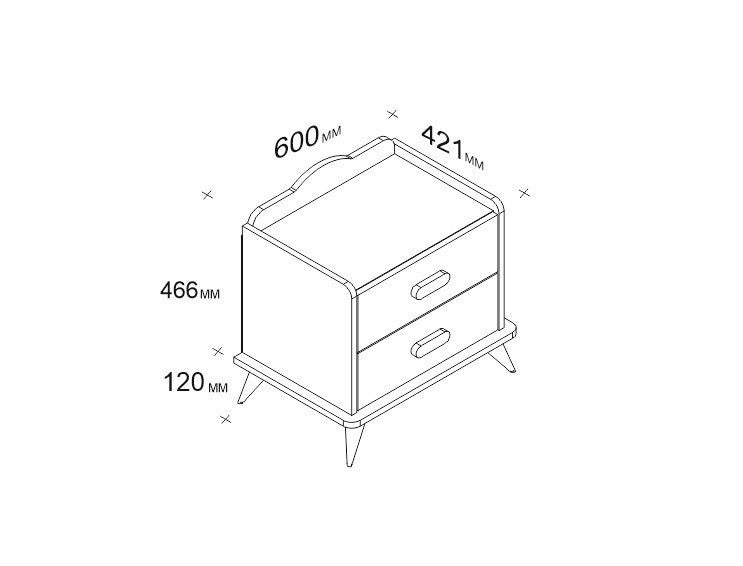 Andaz in Weiss präsentiert im Onlineshop von KAQTU Design AG. Nachttisch ist von Hanah Home