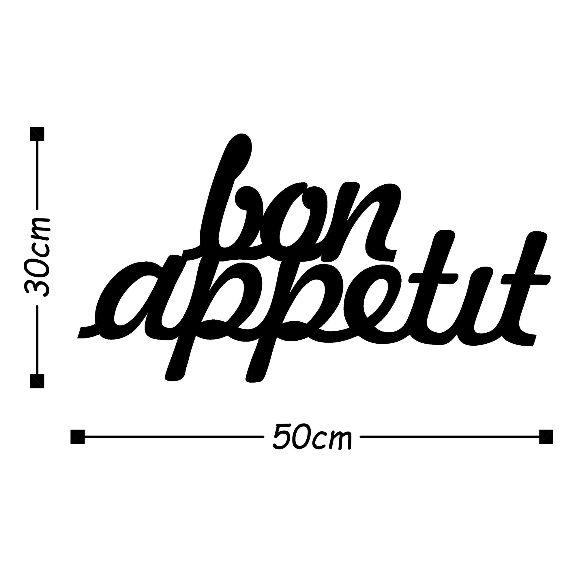 Bon Appetit 1 - Black in Schwarz präsentiert im Onlineshop von KAQTU Design AG. Wanddeko ist von Wallity