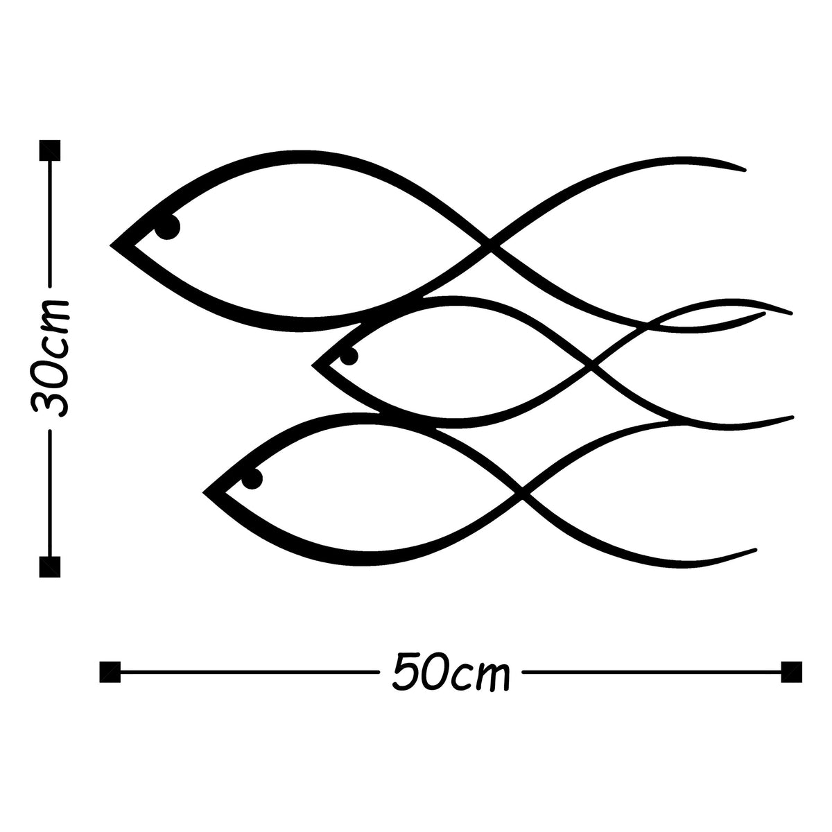 Fish Wanddeko - Schwarz in Schwarz präsentiert im Onlineshop von KAQTU Design AG. Wanddeko ist von Wallity