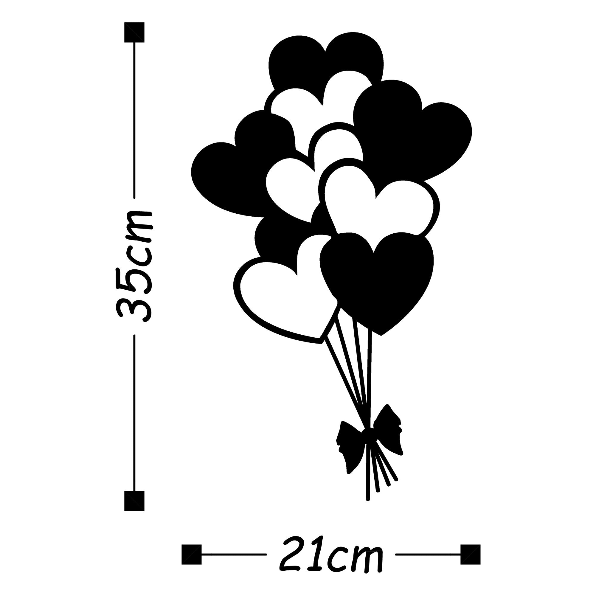 Balloons - Black in Schwarz präsentiert im Onlineshop von KAQTU Design AG. Wanddeko ist von Wallity