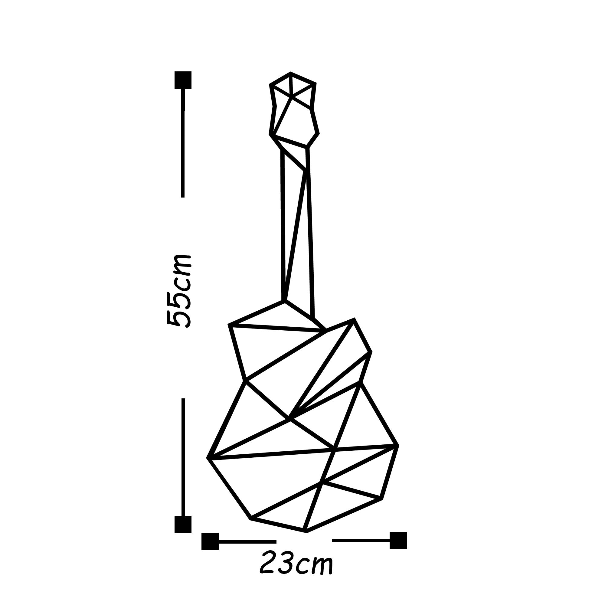 Guitar in Schwarz präsentiert im Onlineshop von KAQTU Design AG. Wanddeko ist von Wallity